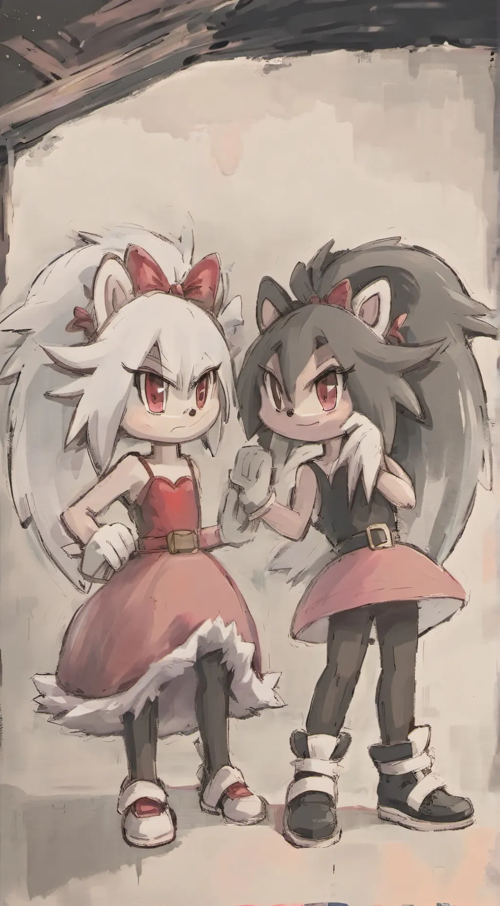 ai character: amy and rouge  background