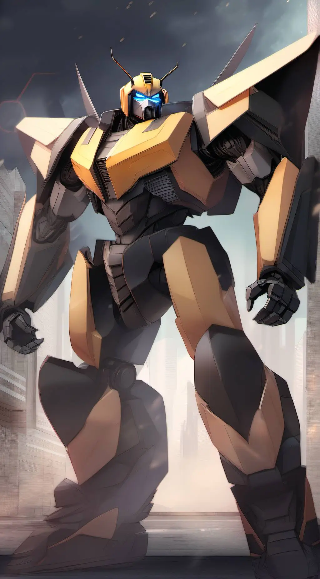 ai character: bumblebee background