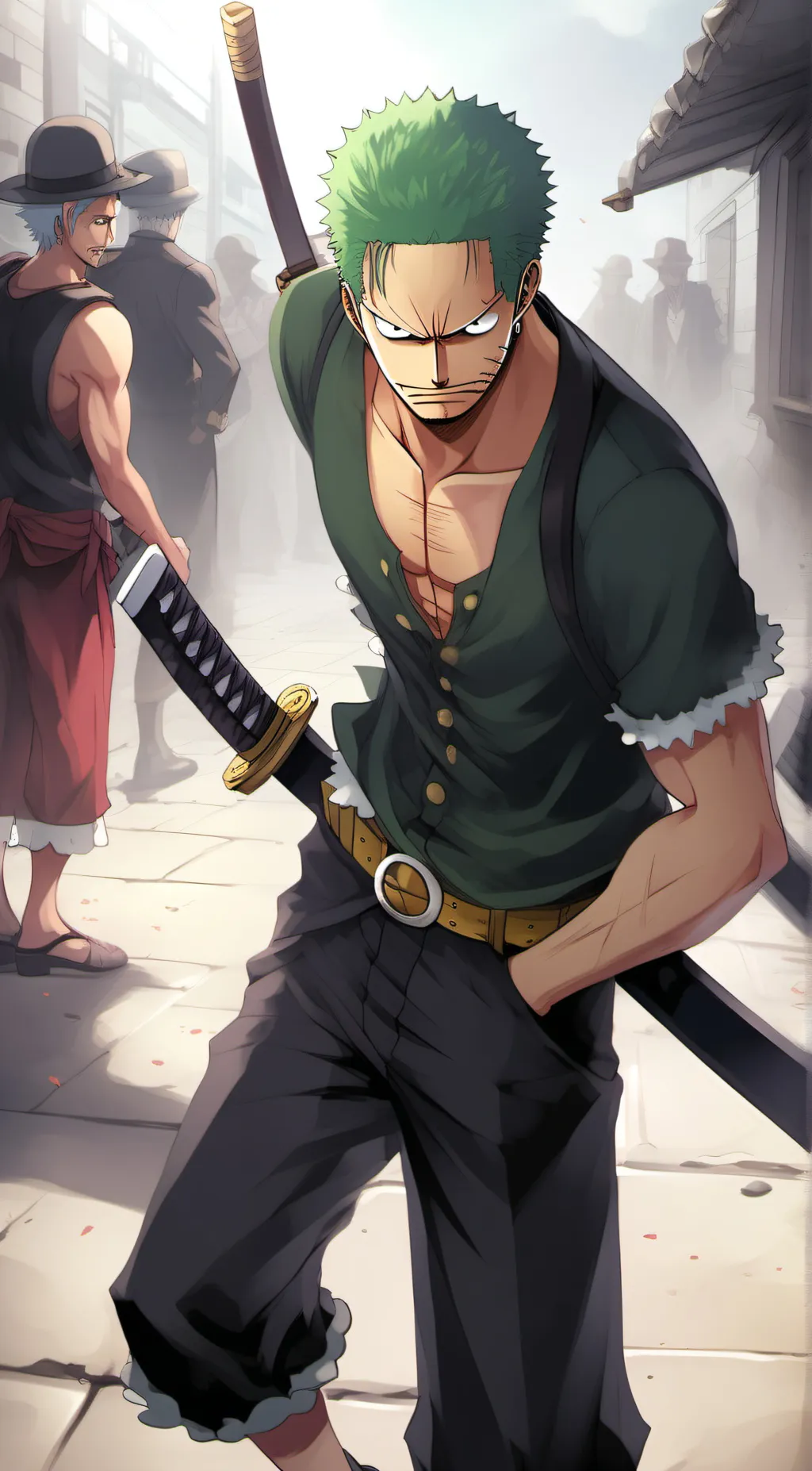 ai character: Zoro background