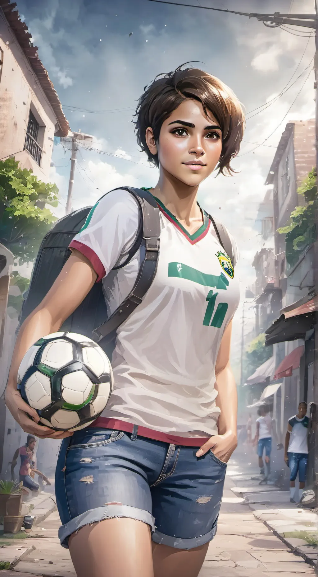 ai character: Daniela  background