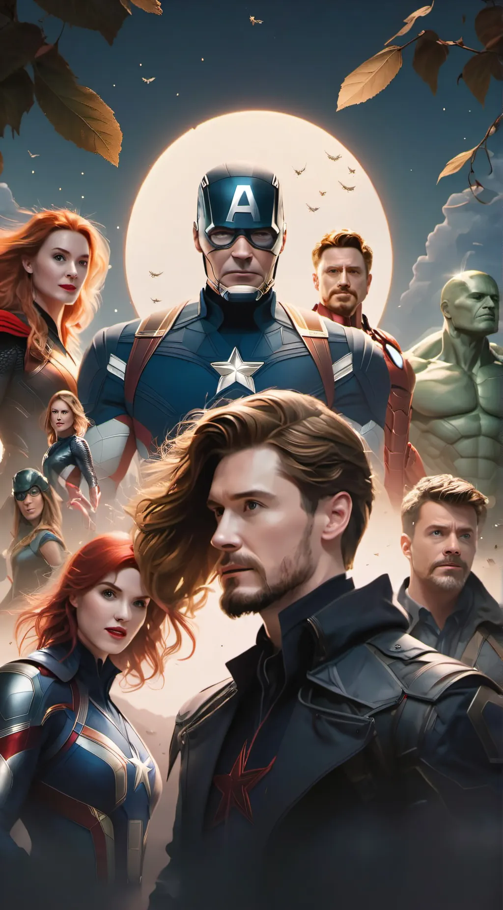 ai character: AVENGERS background