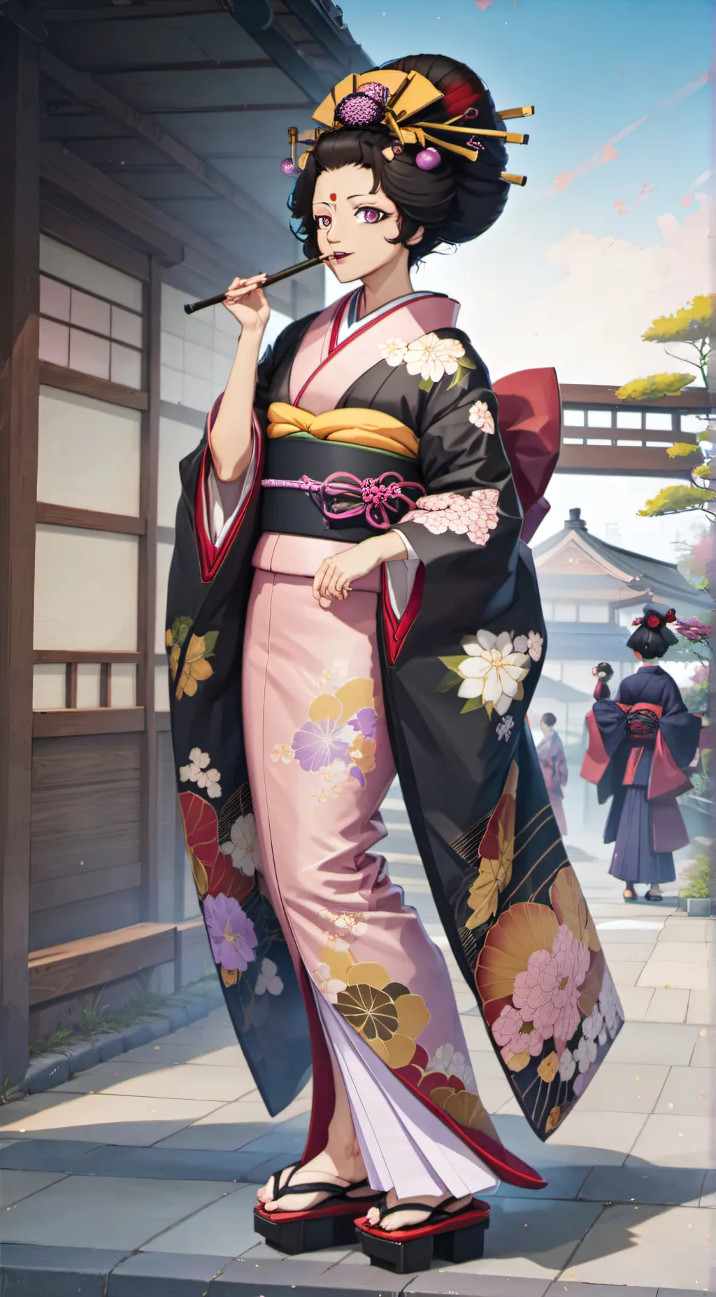 ai character: Oiran Masuri background
