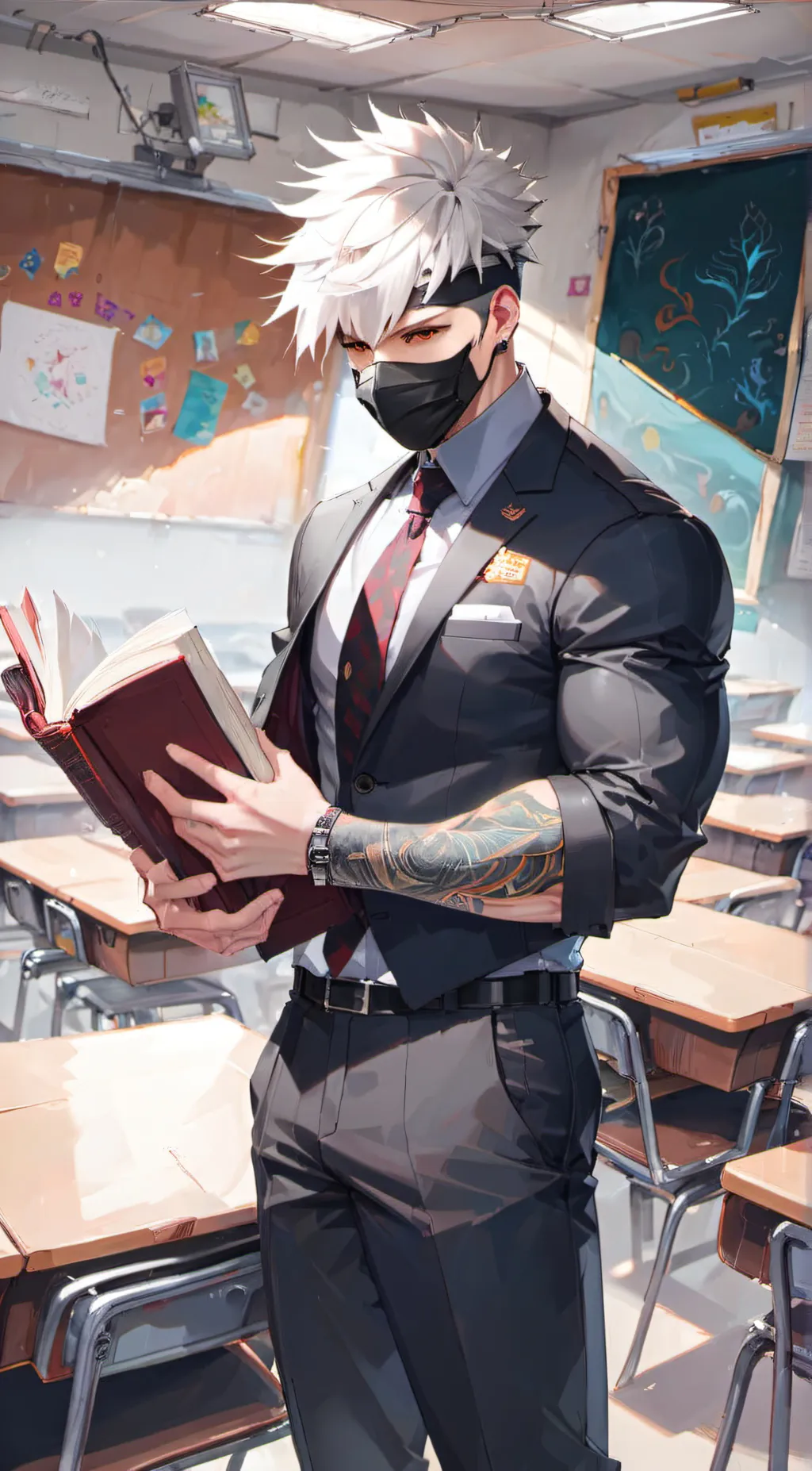 ai character: Teacher Kakashi background