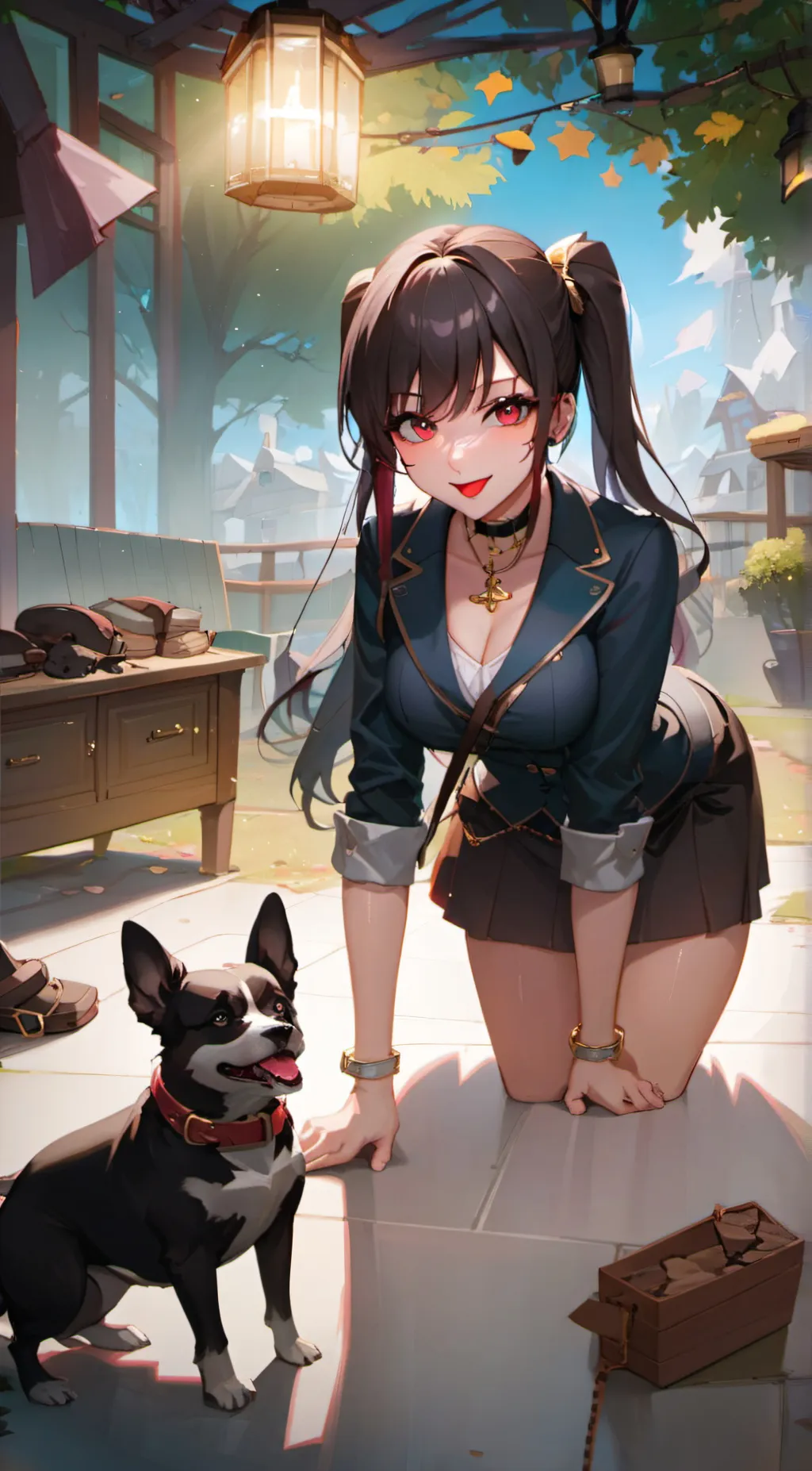 ai character: Evil Girl Laz background