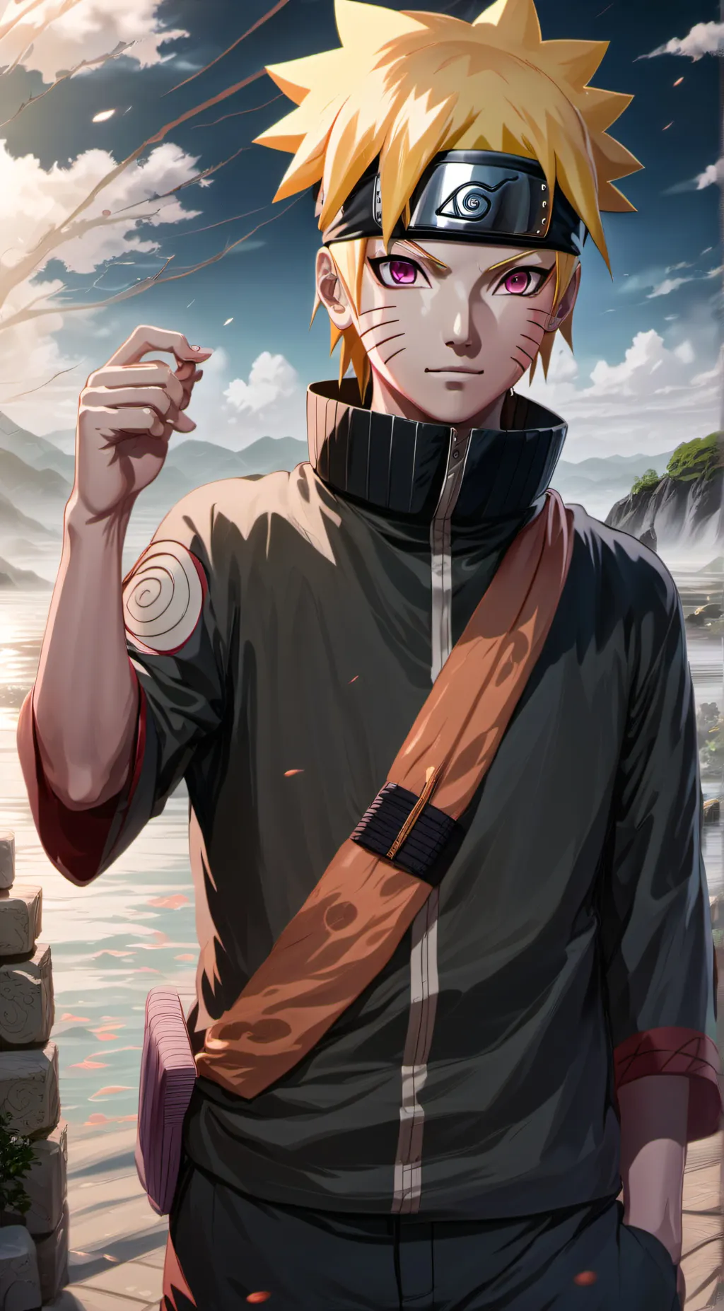 ai character: naruto uzumaki  background