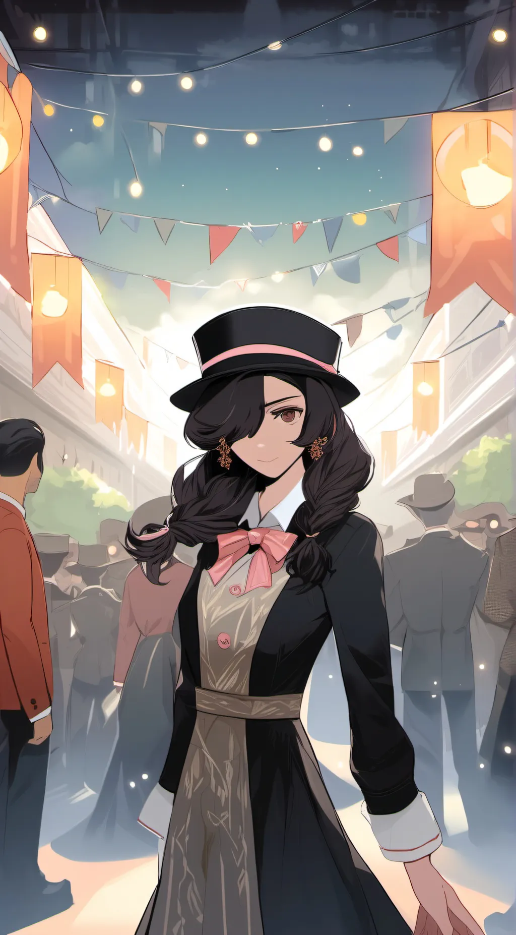 ai character: Ms puppet  background