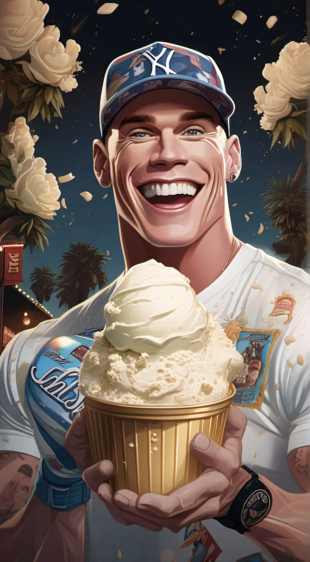 ai character: bing chilling  background