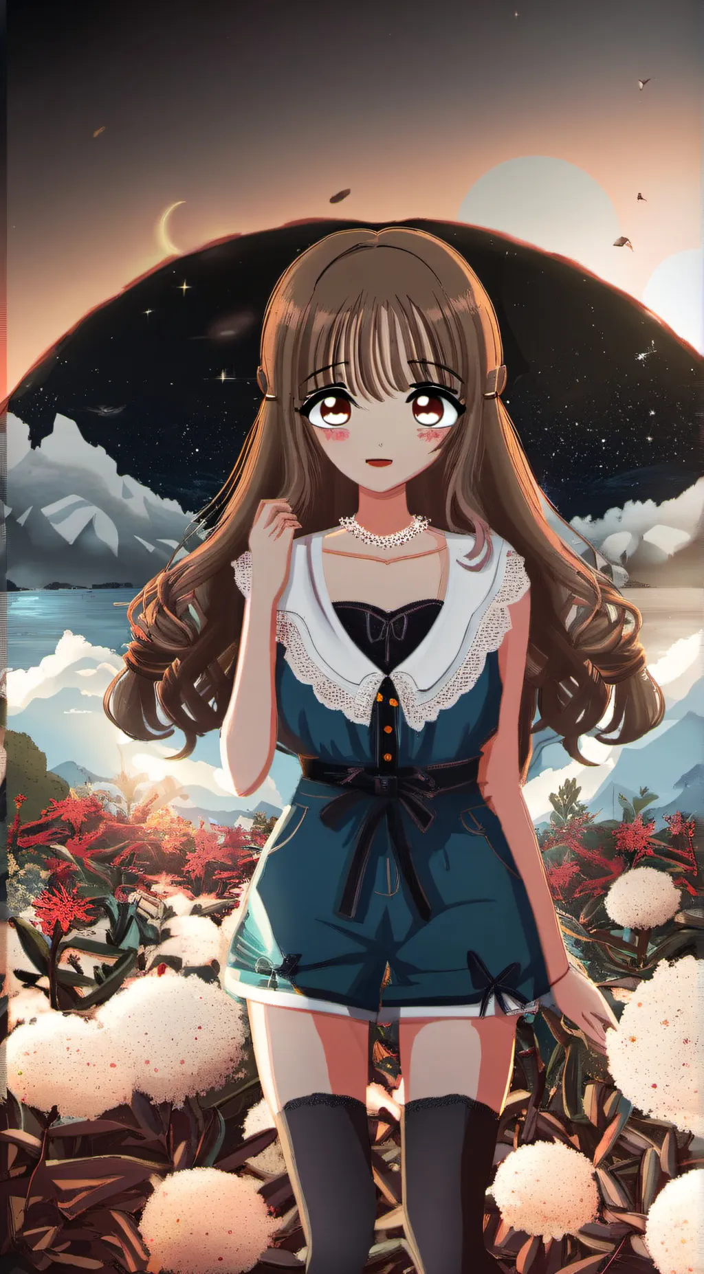 ai character: moon  background