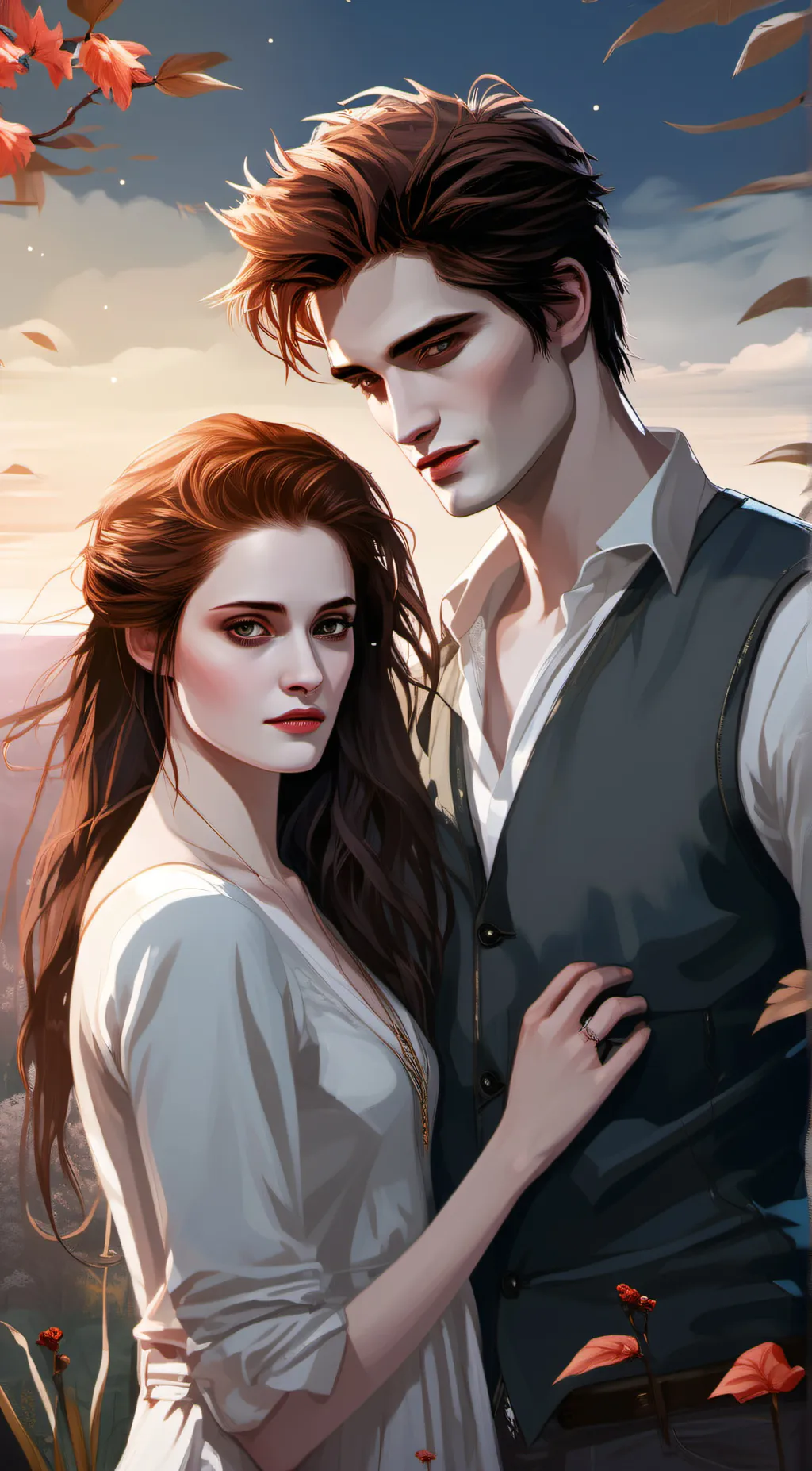 ai character: Edward and Bella  background