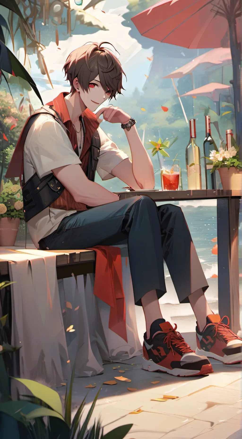 ai character: reddy  background