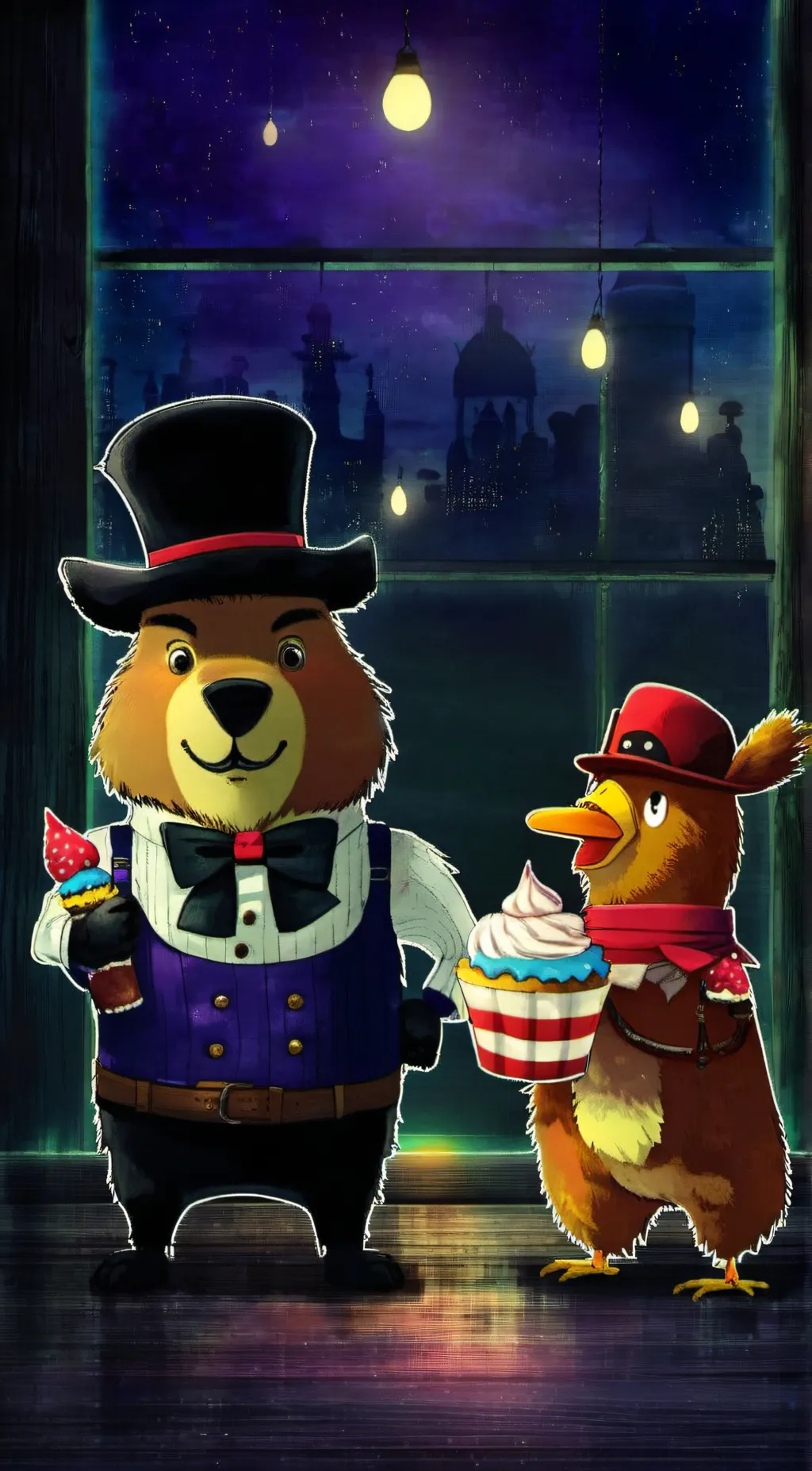 ai character: fnaf  background