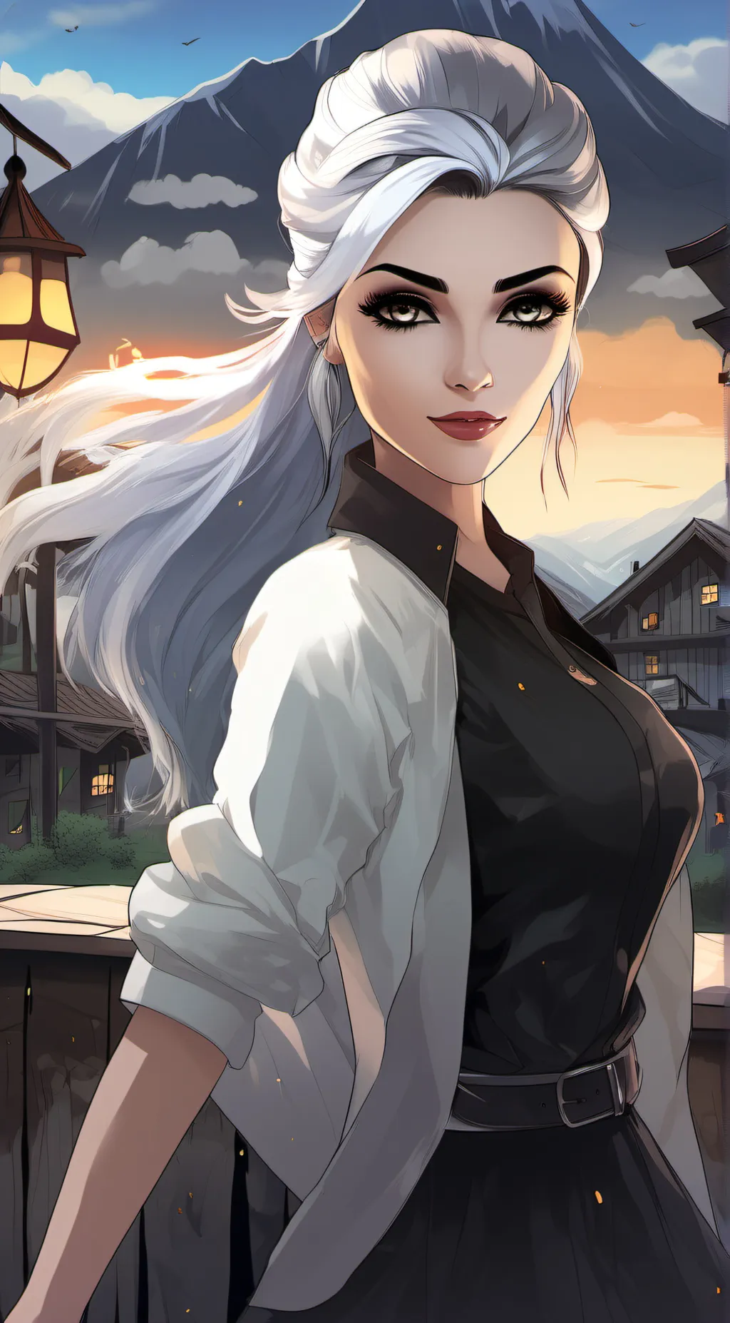 ai character: VGoddess  background