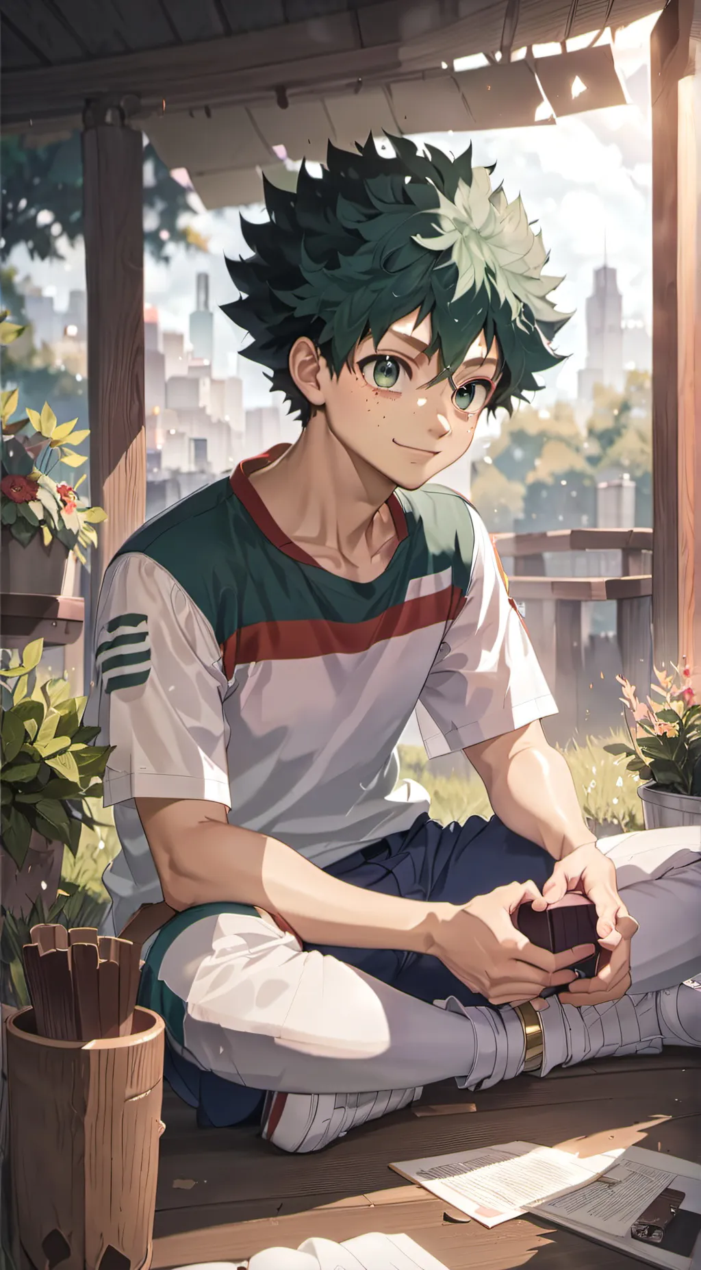 ai character: Deku background