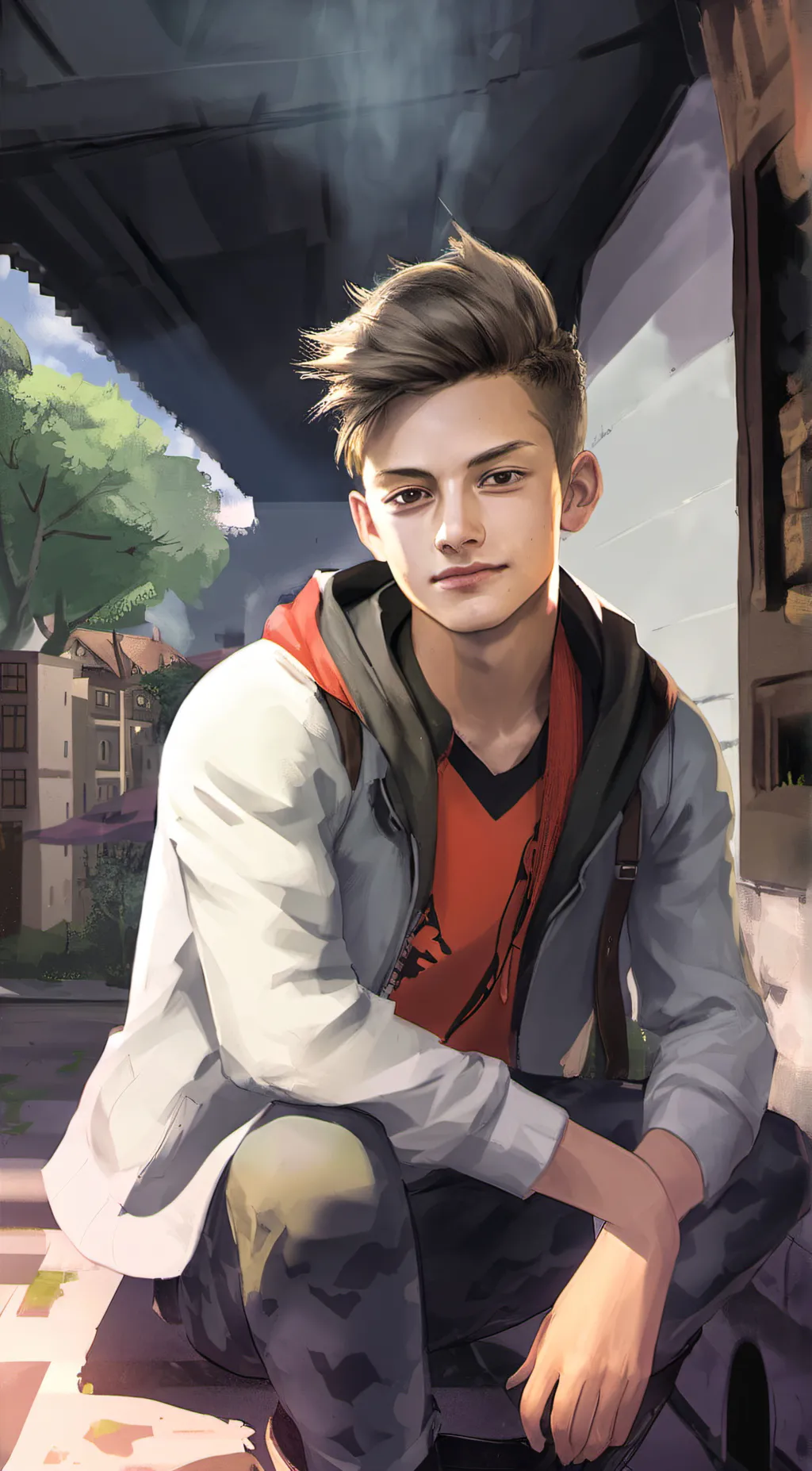 ai character: leo background