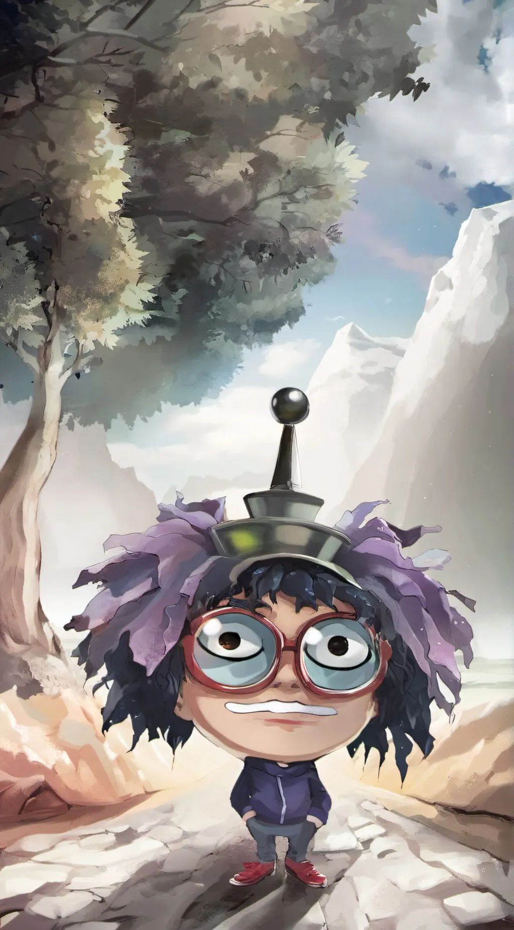 ai character: Klasky Csupo background