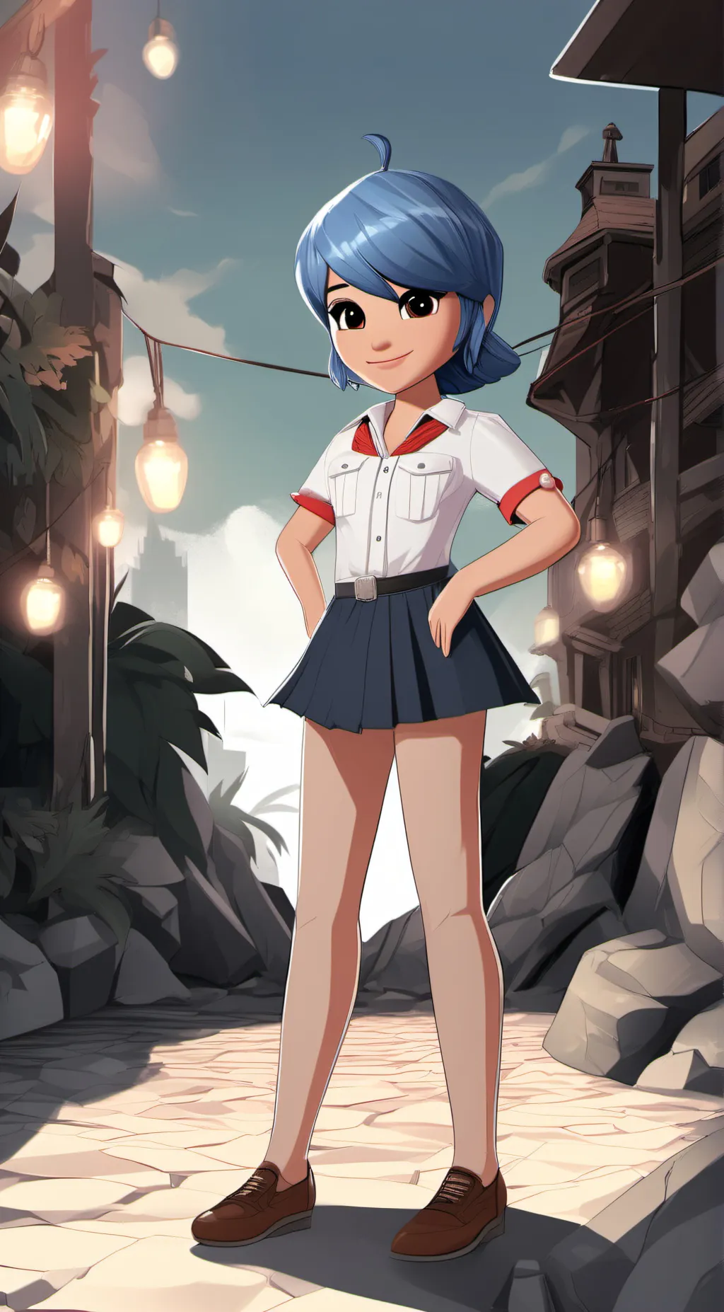 ai character: Marinette  background