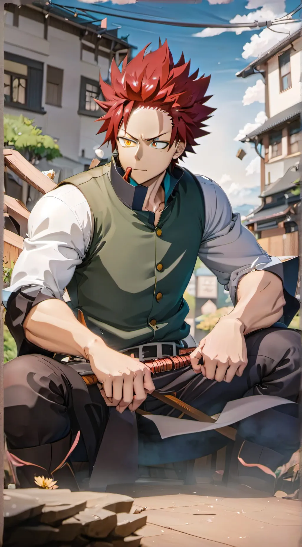 ai character: Eijiro!! <3 background