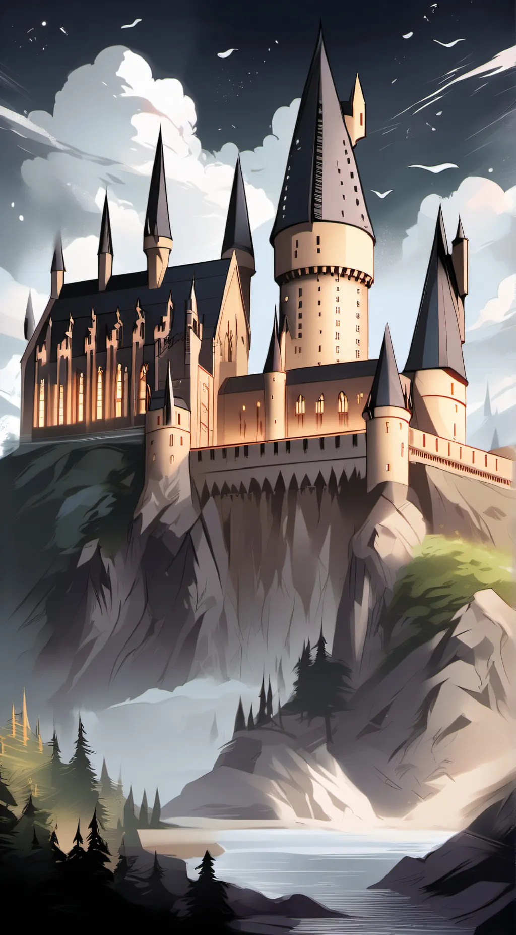 ai character: Hogwarts background