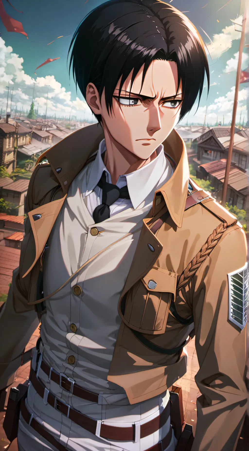 ai character: 🔥Captain Levi🔥 background