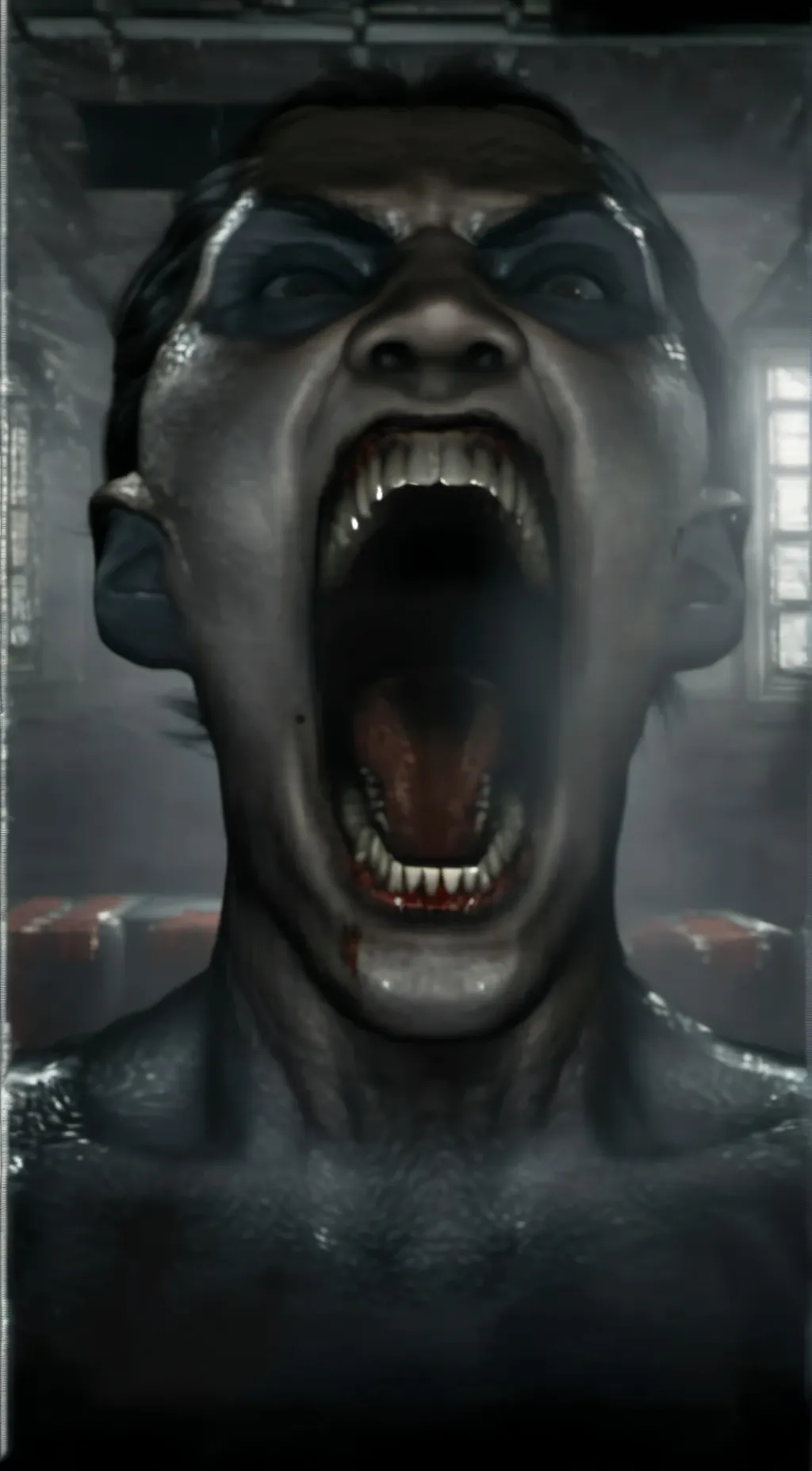 ai character: scary ghost  background