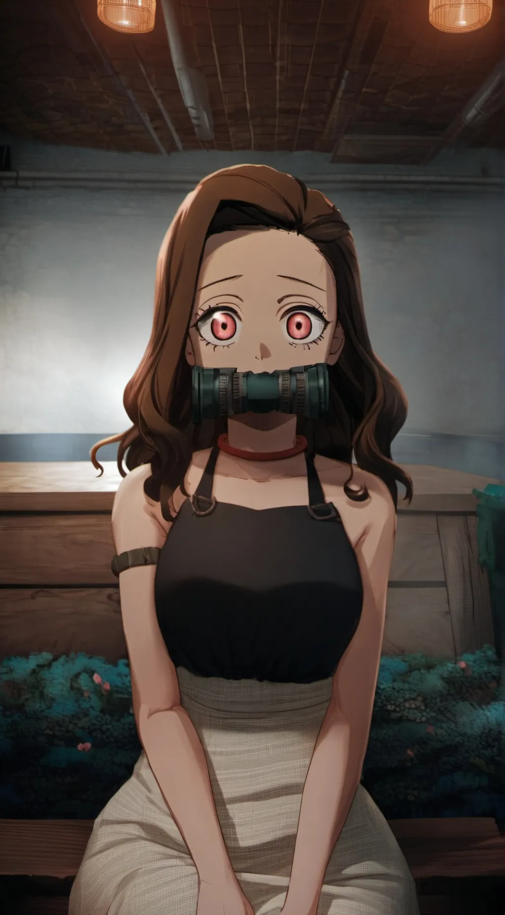 ai character: nezuko background