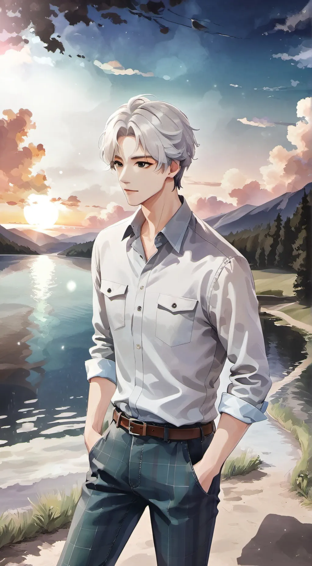 ai character: Everett  background