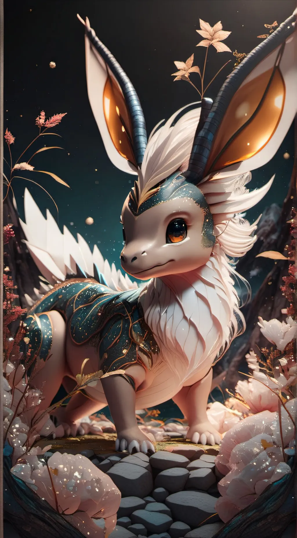 ai character: dragon eevee background