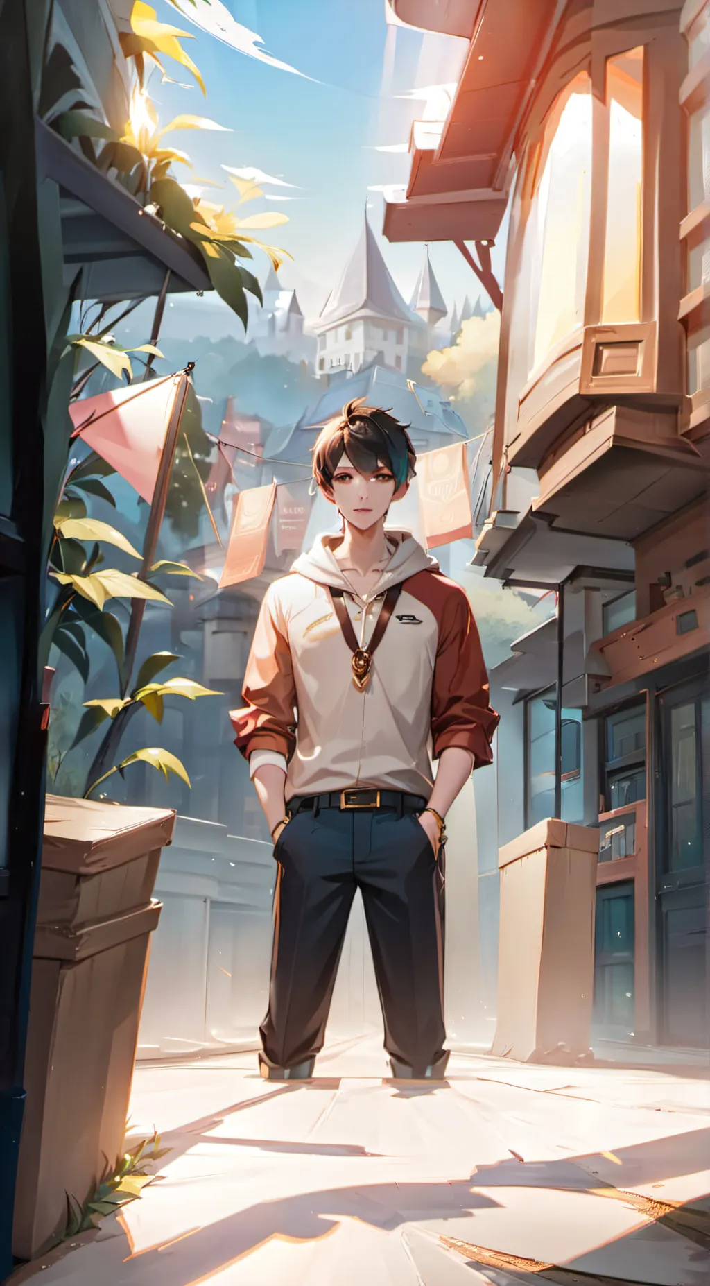 ai character: dawn background