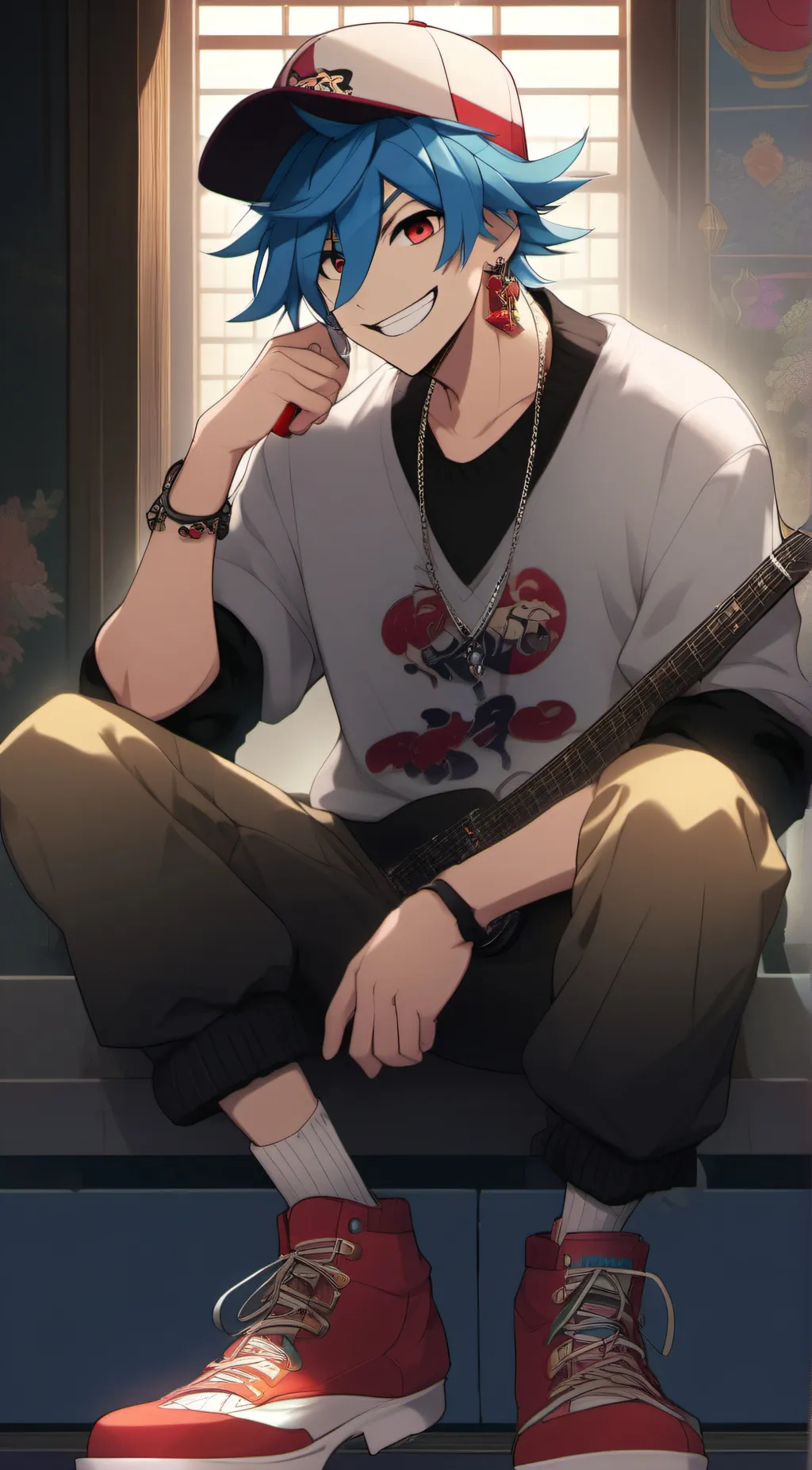 ai character: Boyfriend fnf background