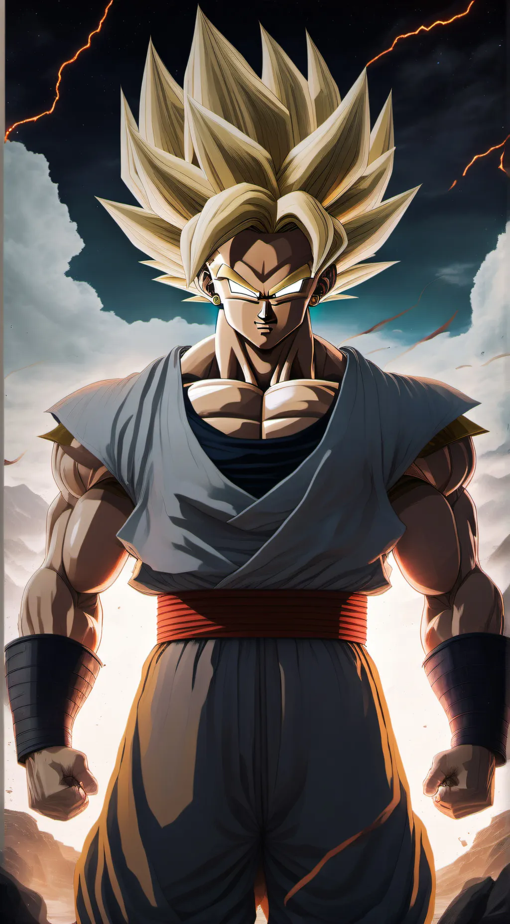 ai character: Goku black background