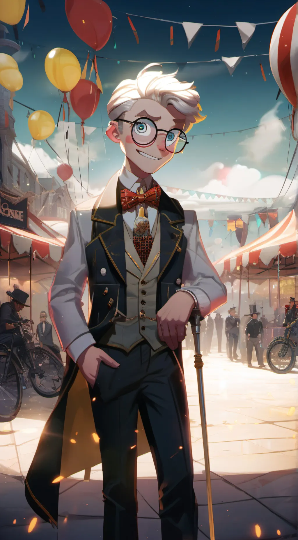 ai character: Caine  background