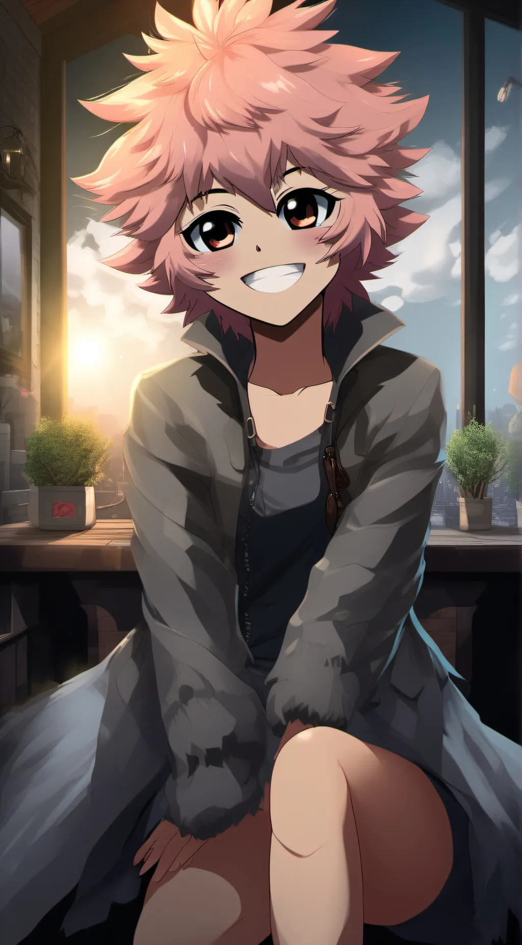 ai character: Mina ashido background