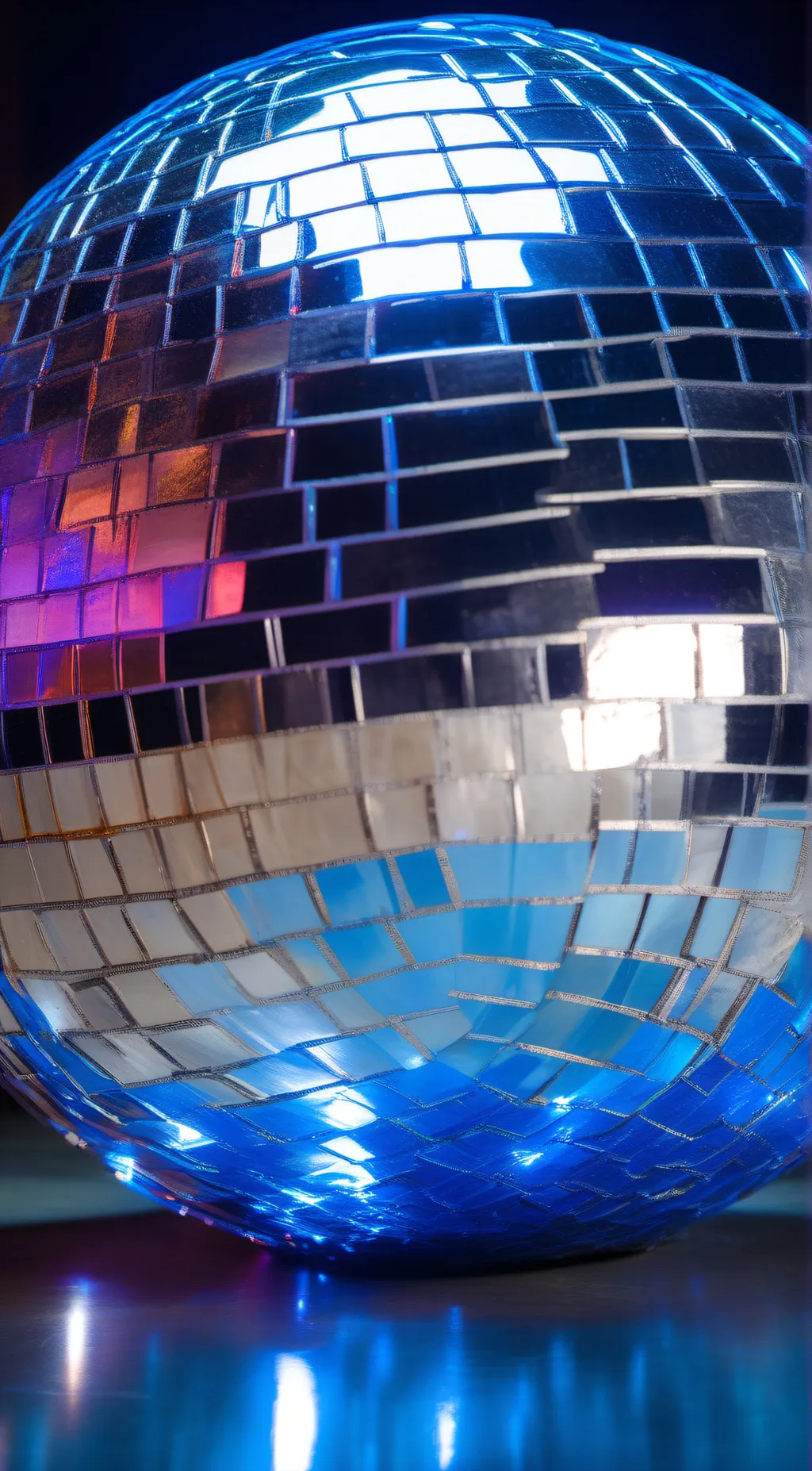 ai character: disco ball background