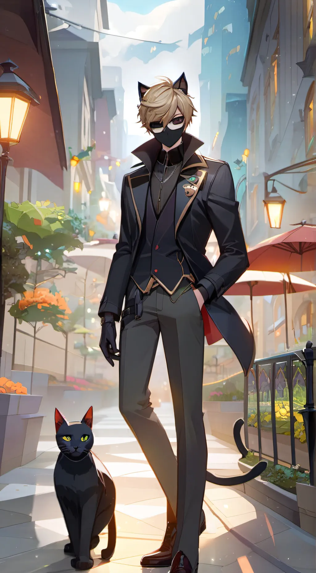 ai character: cat noir background