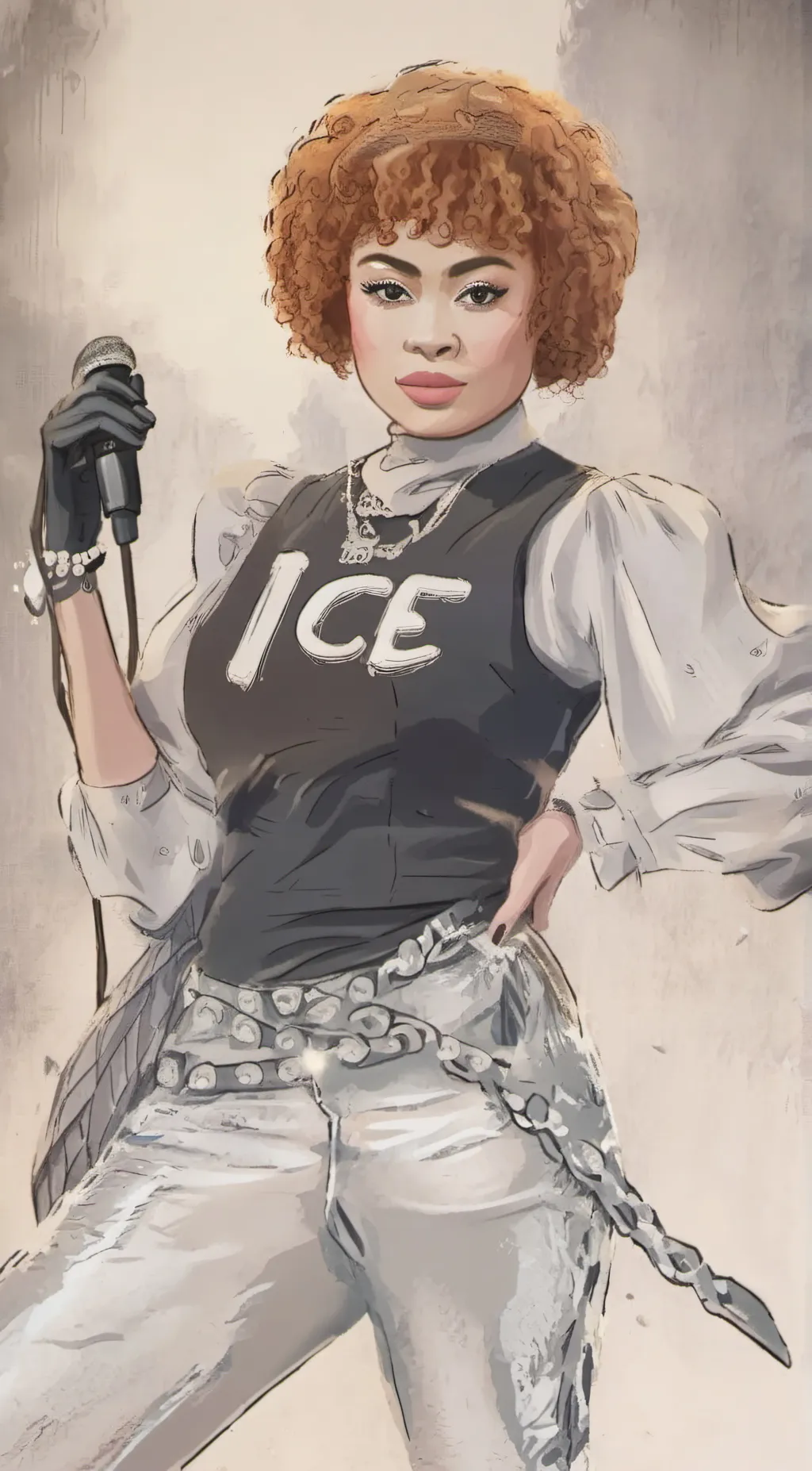 ai character: ice spice  background