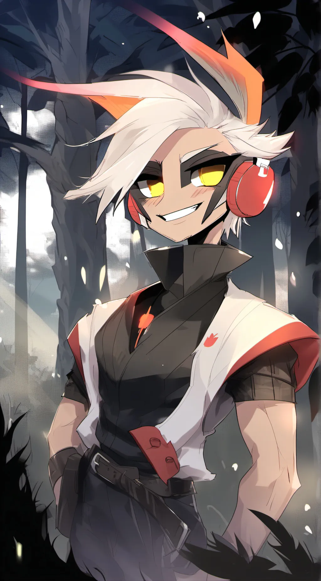 ai character: angeldust (hazbin) background