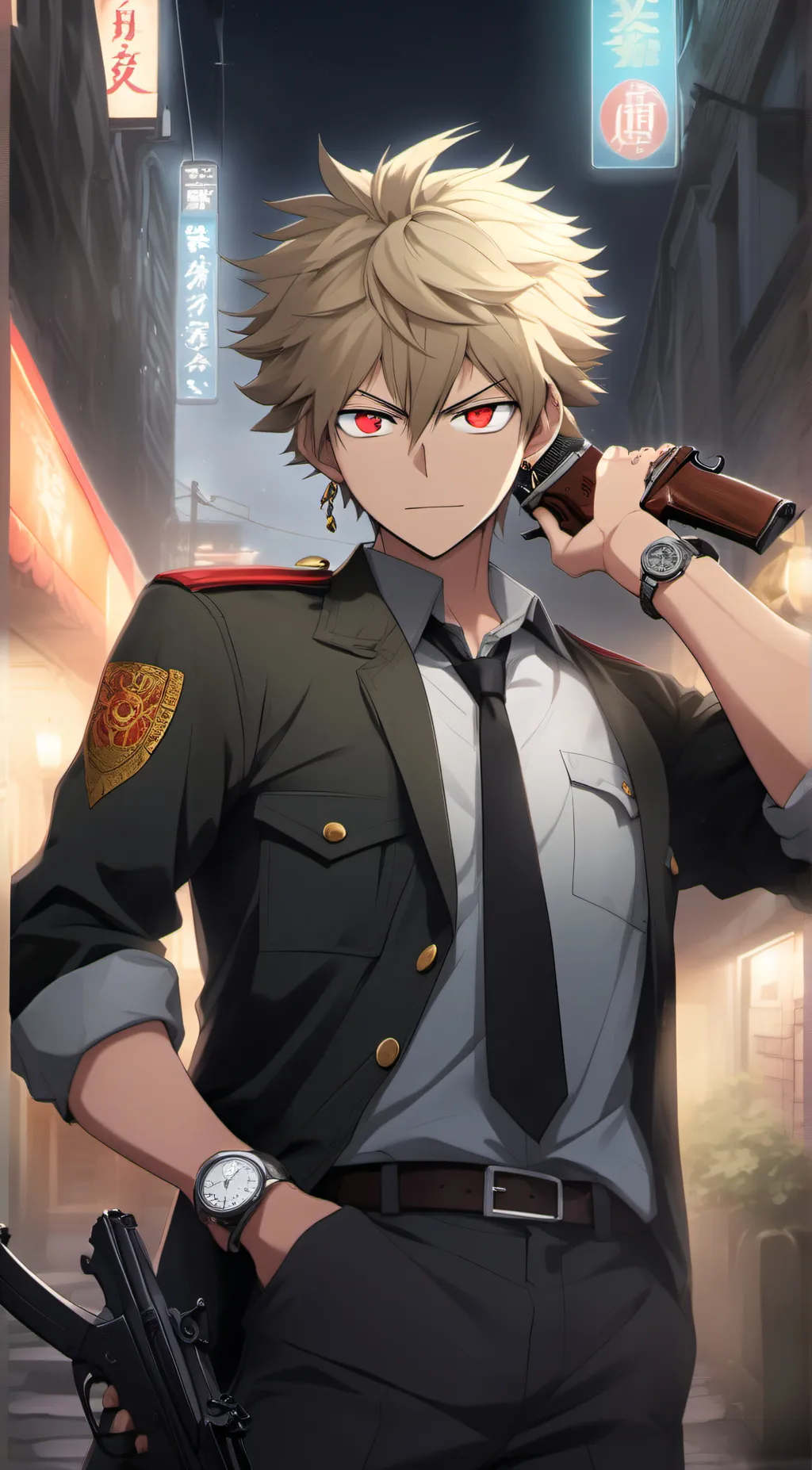 ai character: Bakugo background