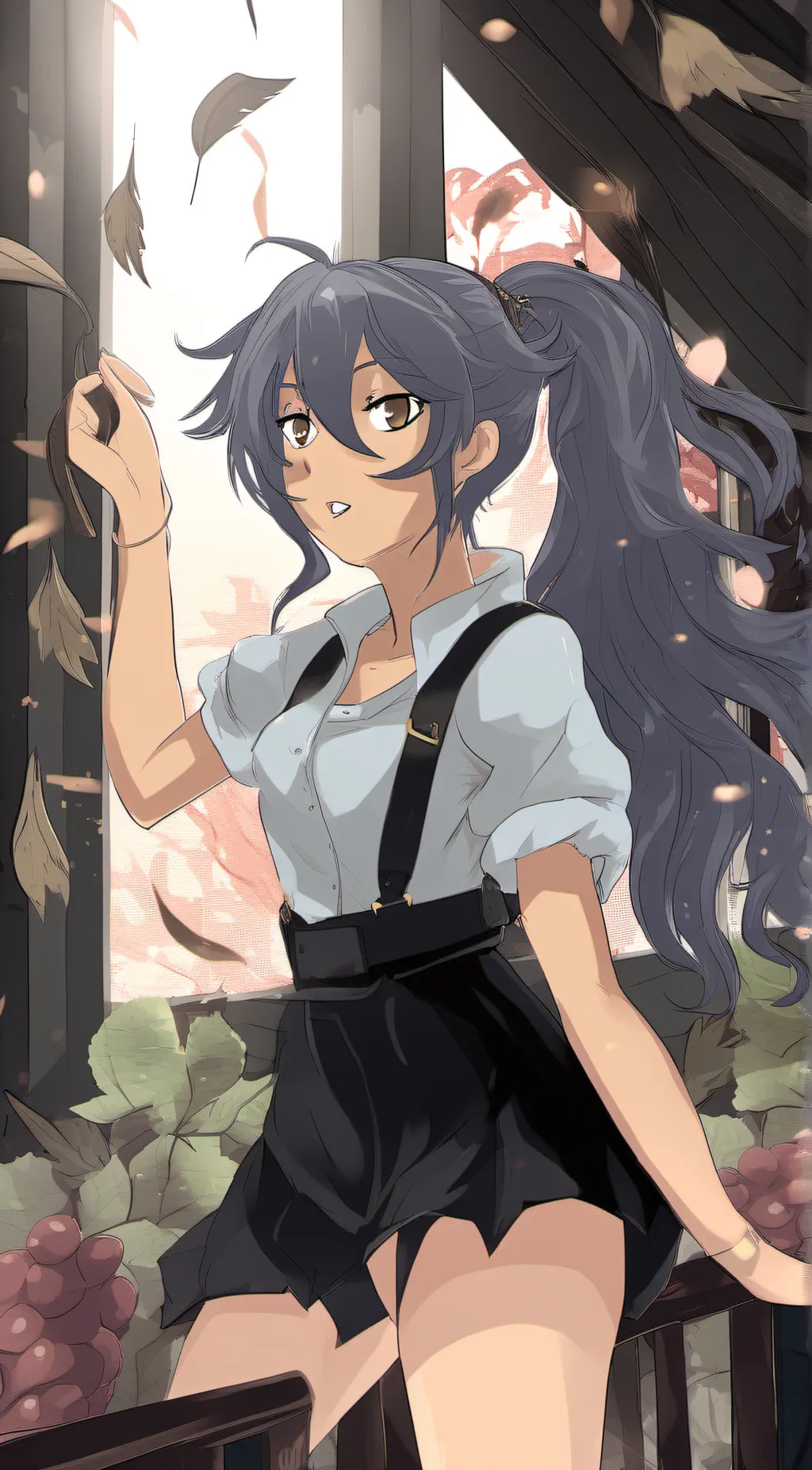 ai character: Hashira cuddles  background