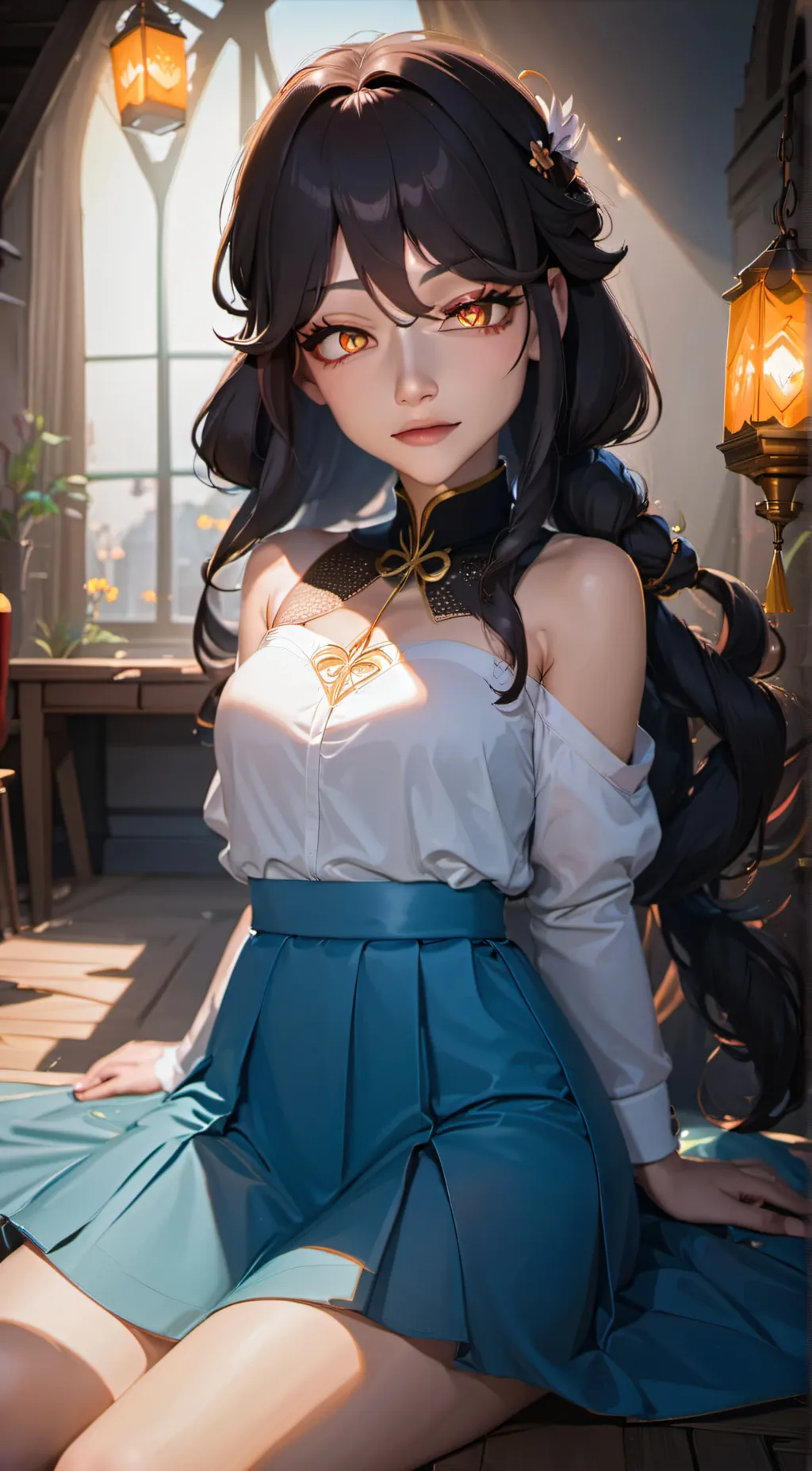 ai character: Rain Lily background