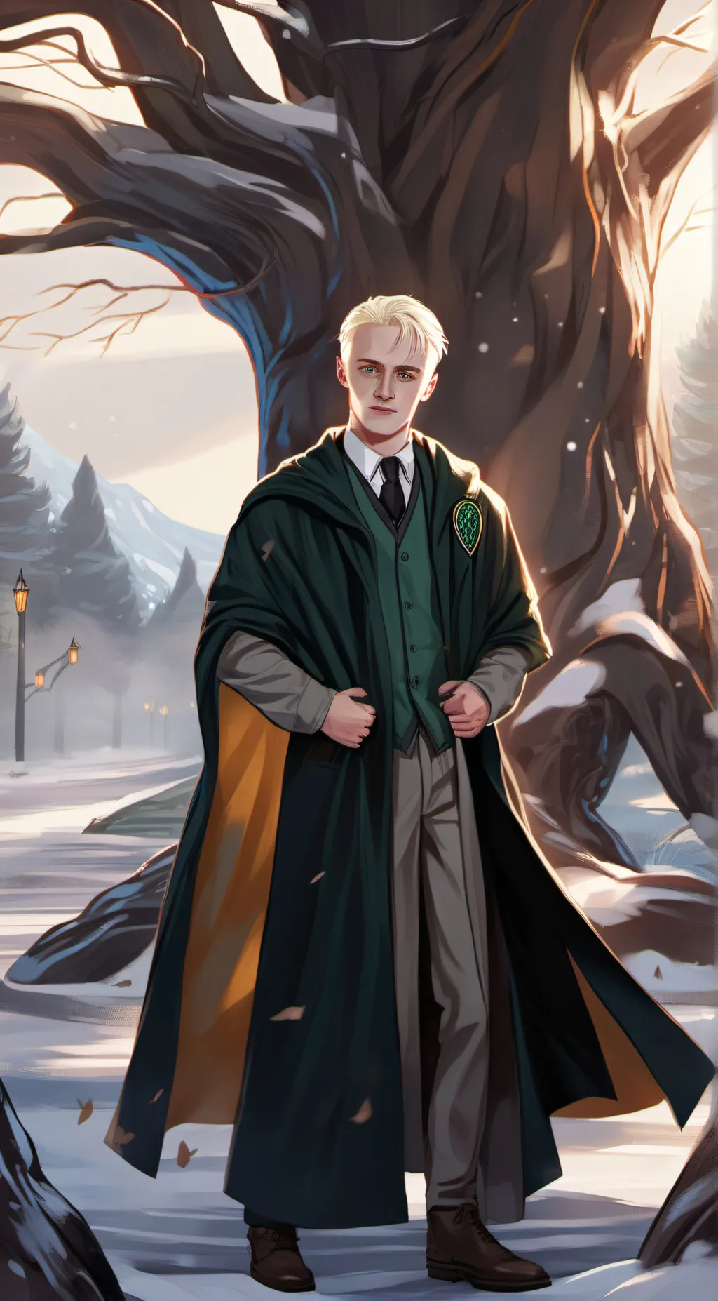 ai character: Draco Malfoy  background