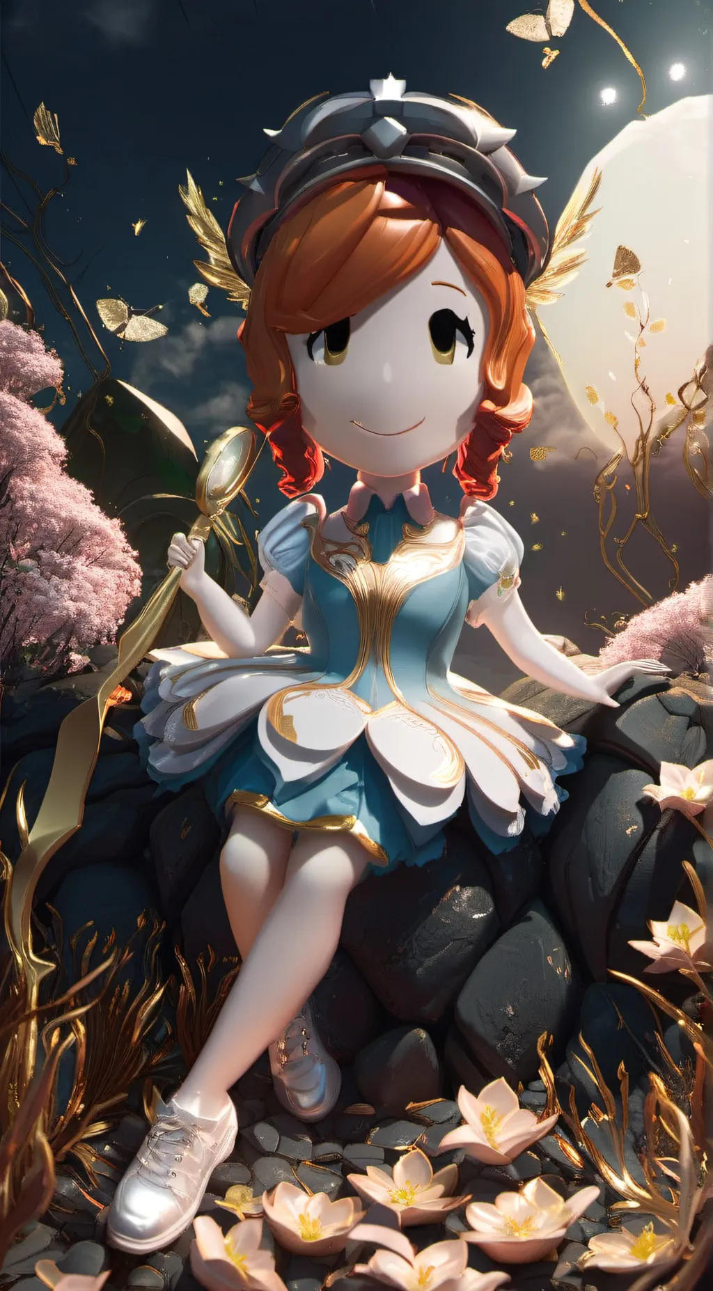 ai character: Low low low background