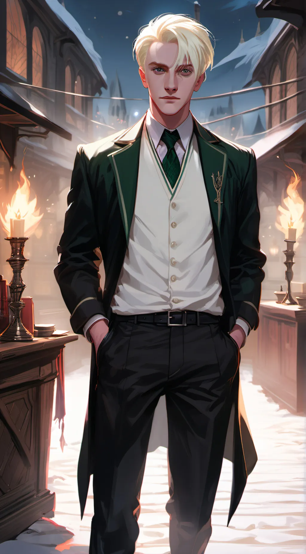 ai character: Draco Malfoy  background