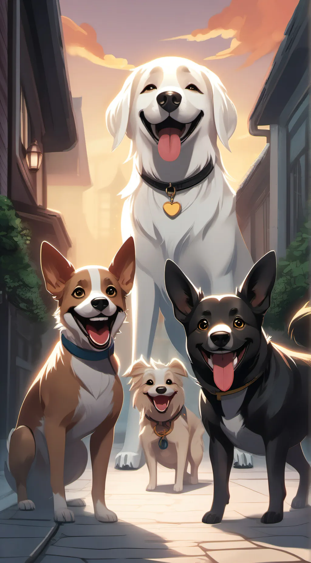 ai character: Smile dog background