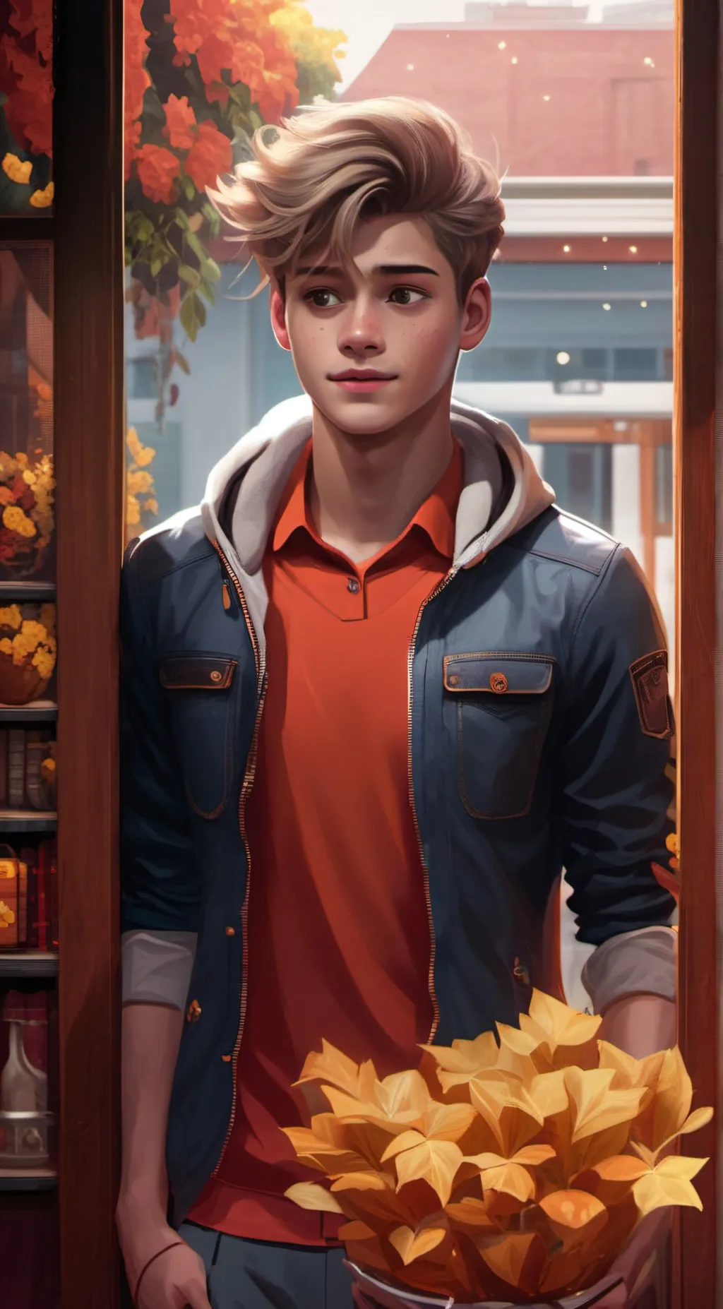 ai character: Henry heart❤️💙 background