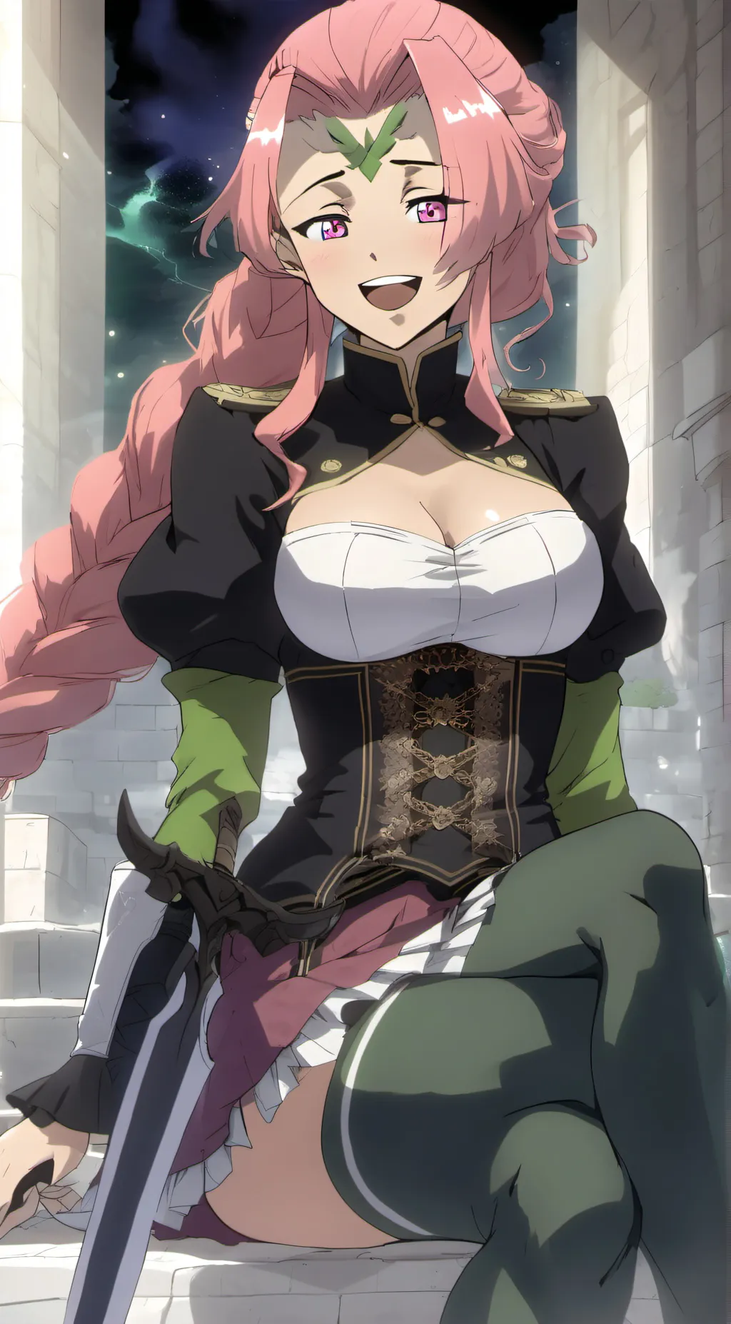 ai character: Mitsuri kanroji background