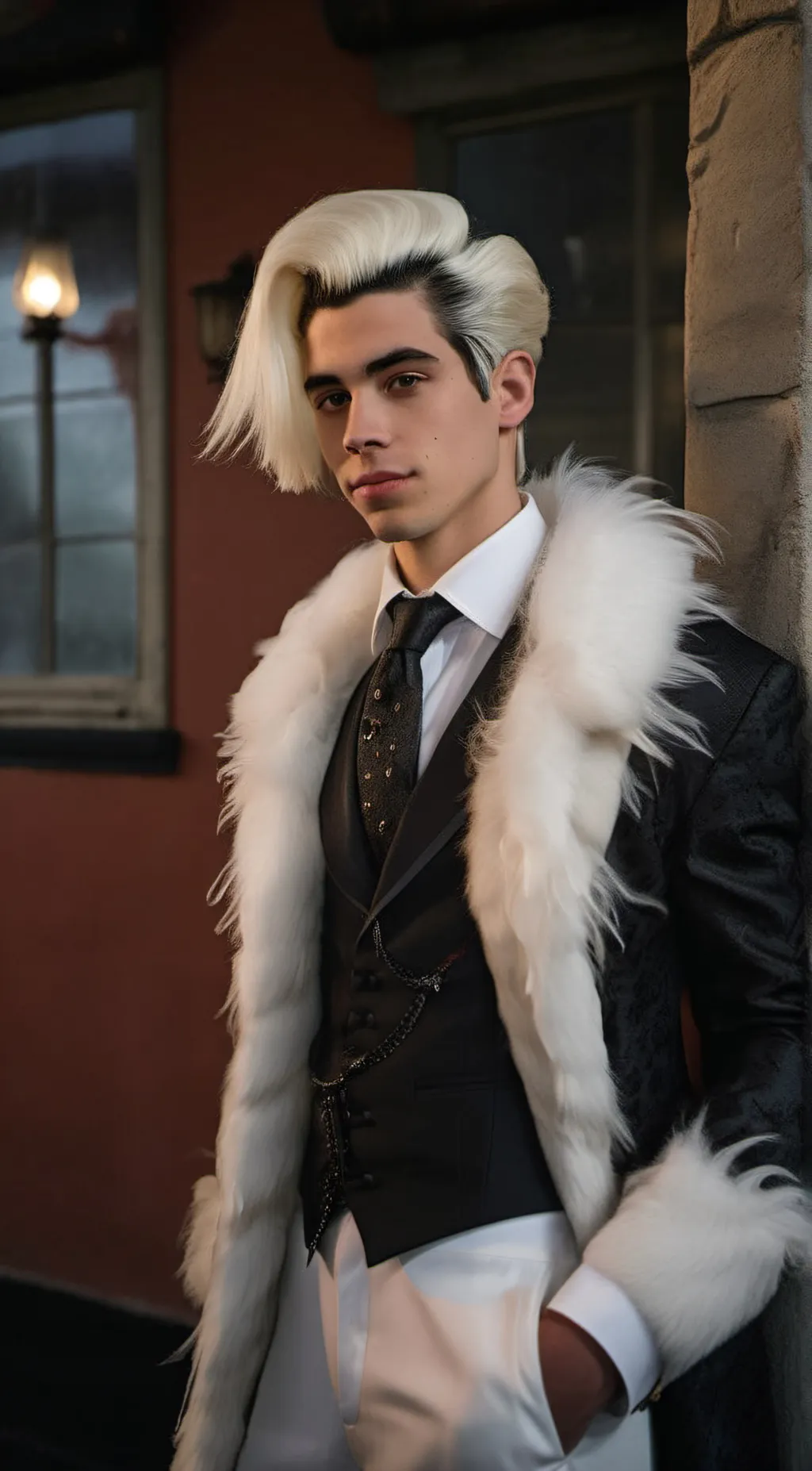 ai character: Carlos De Vil.  background