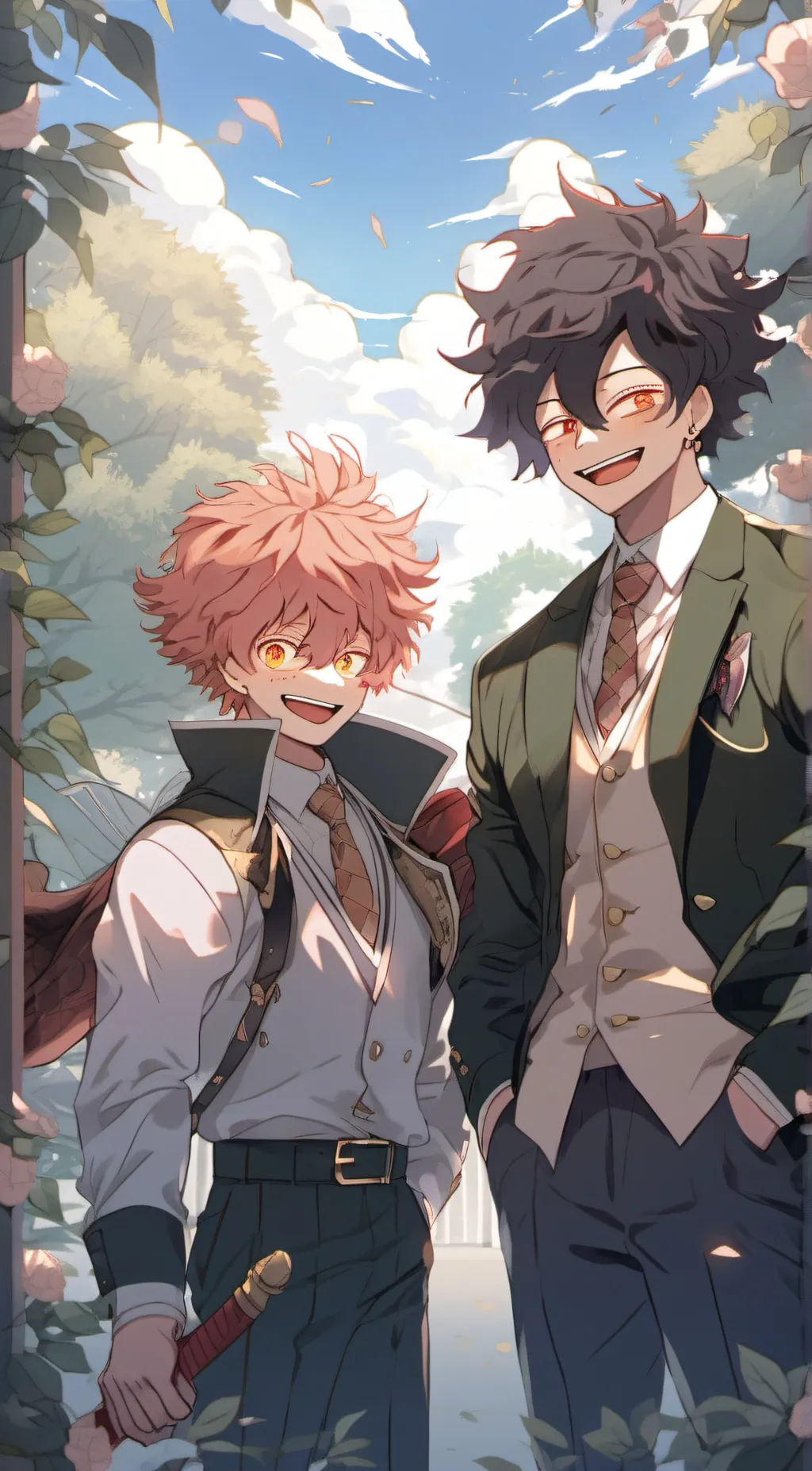 ai character: Demon Slayer& Mha background