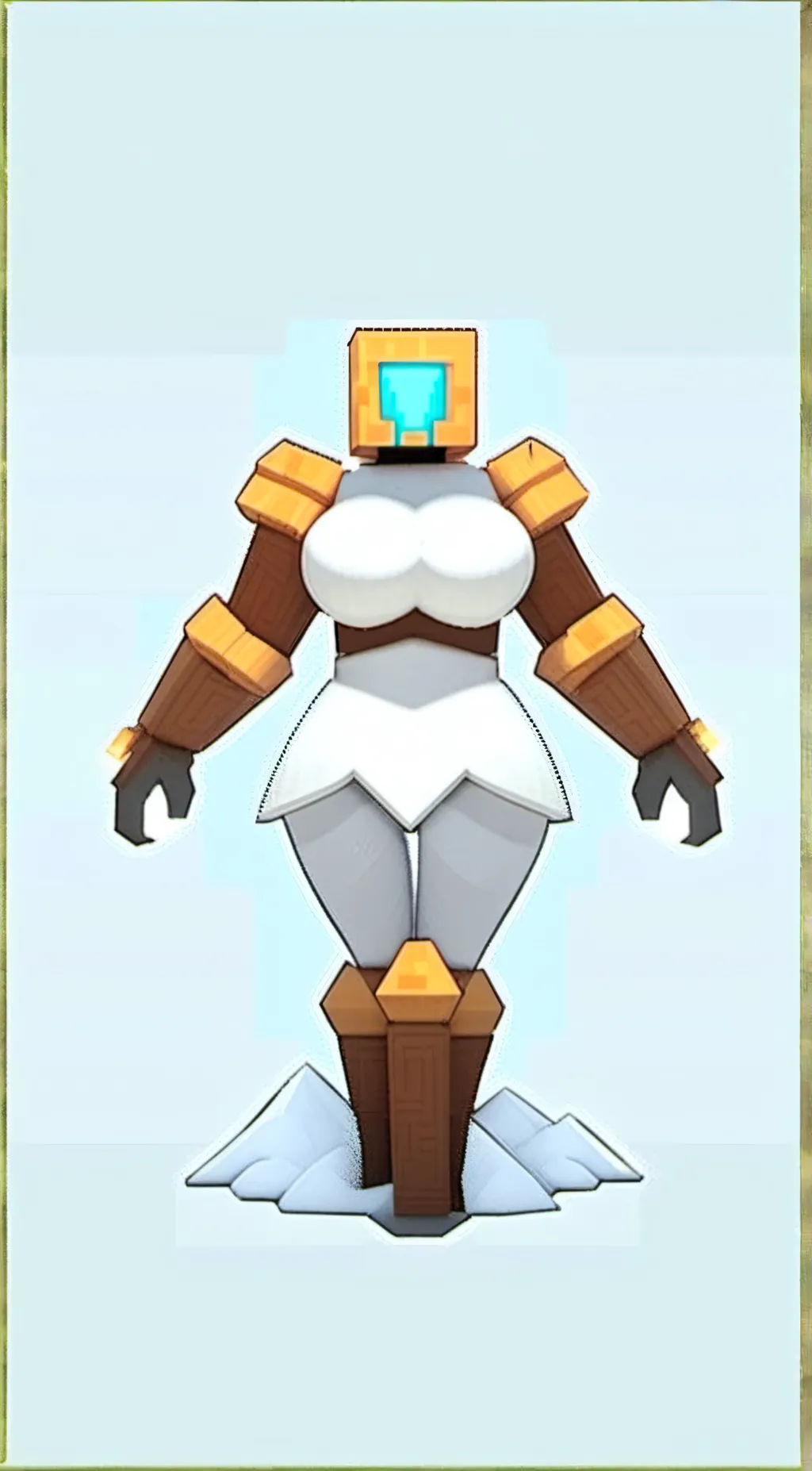ai character: Snow Golem background