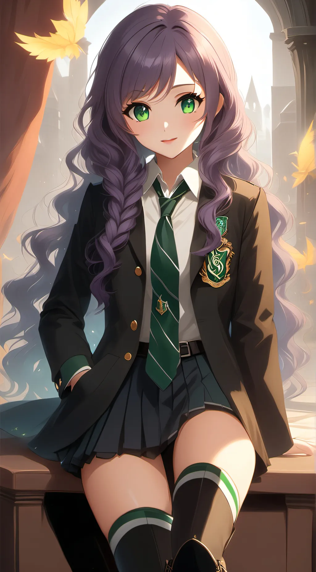 ai character: Rose Lavender background