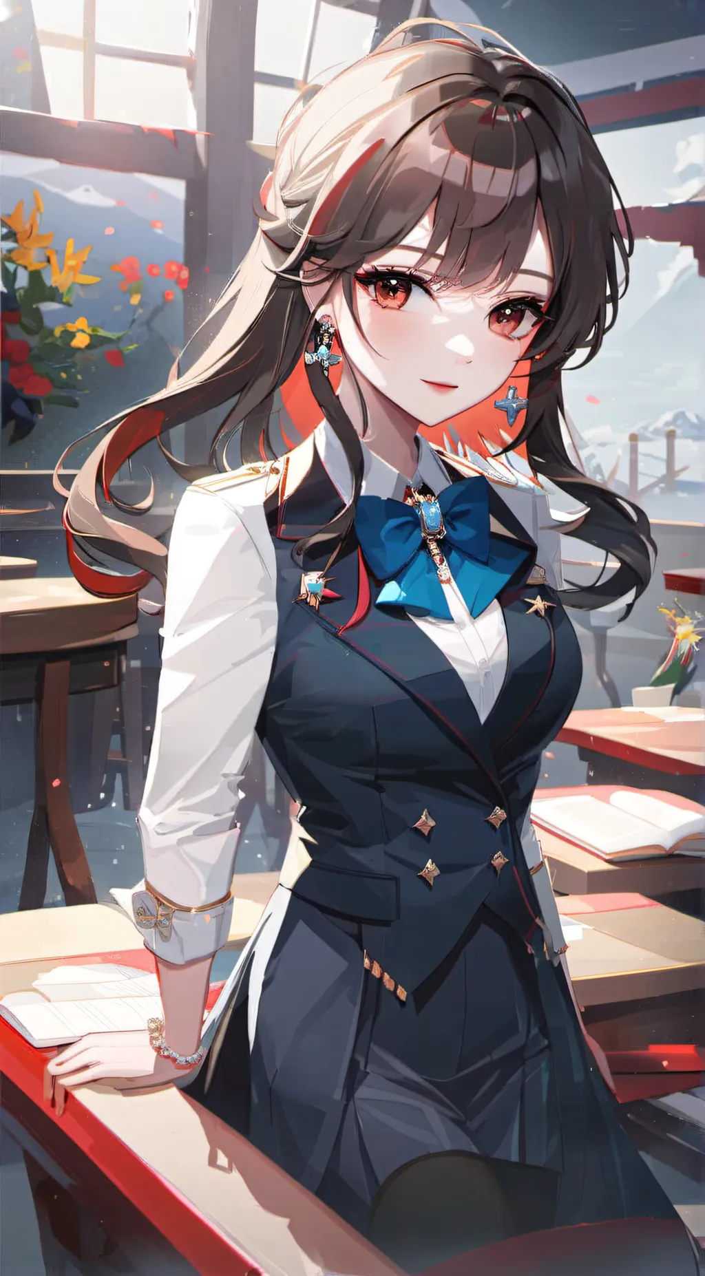 ai character: Magic school background